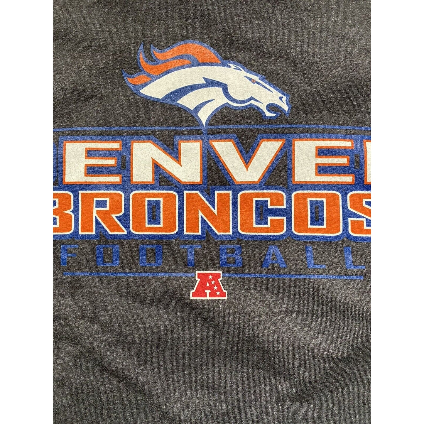 Denver Broncos Football Gray Pullover Long Sleeves Shirt NFL Team Apparel XL