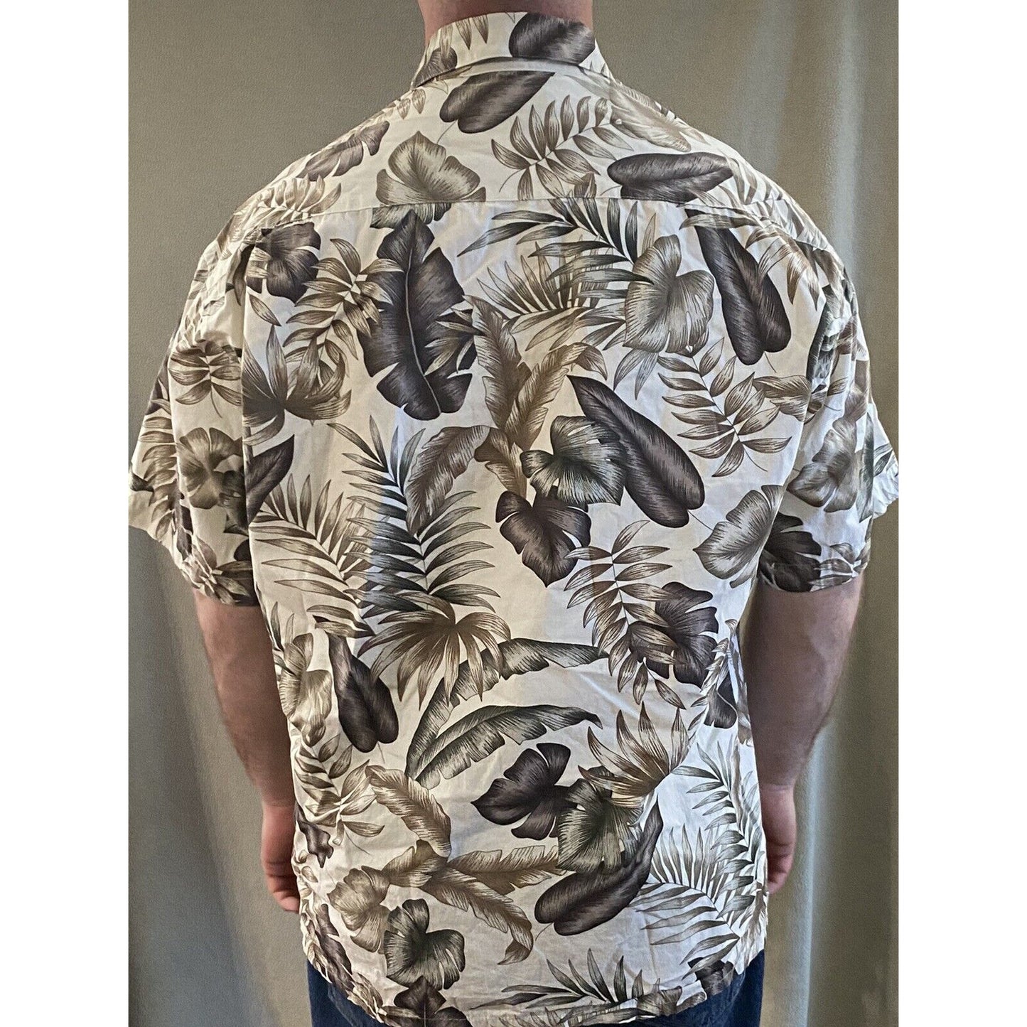 Hollis River Mens XL Hawaiian Summer Tropical Cotton Button-down Short Sleeves