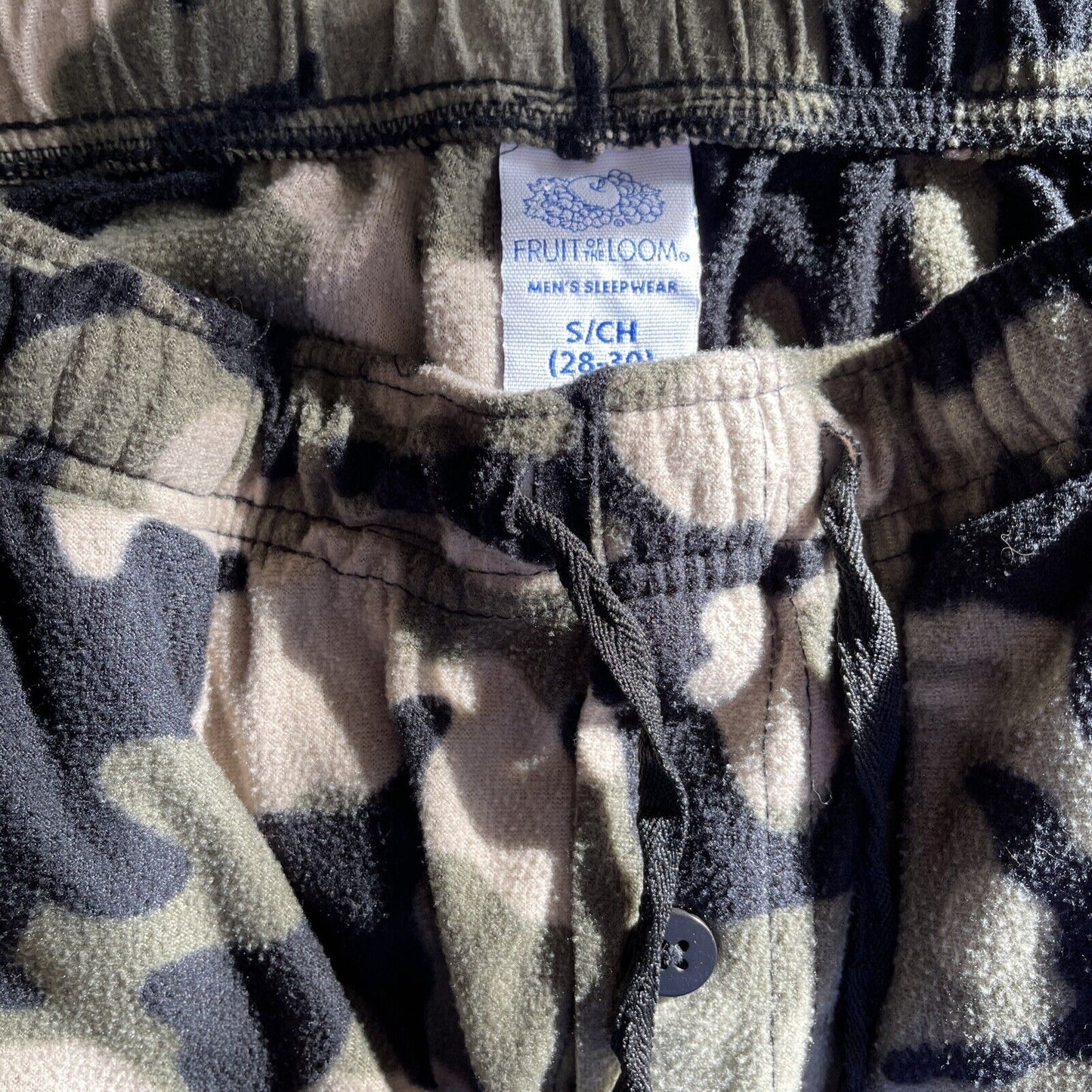 Men’s Small Camo Lounge Pants Sleepwear Fruit Of The Loom