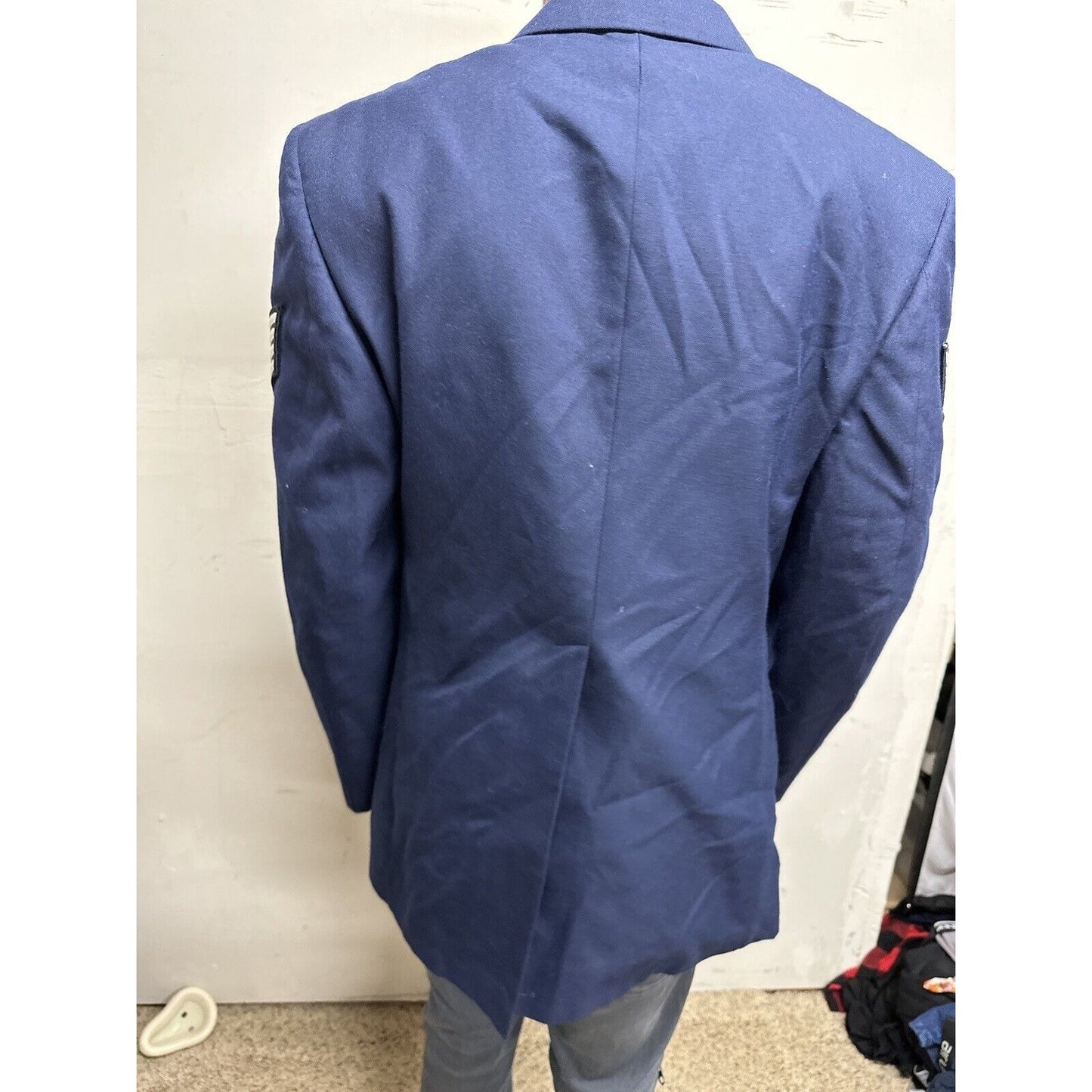 Men’s 40R Coat Uniform Air Force Blue Jacket Staff Sergeant Rank US Insignia
