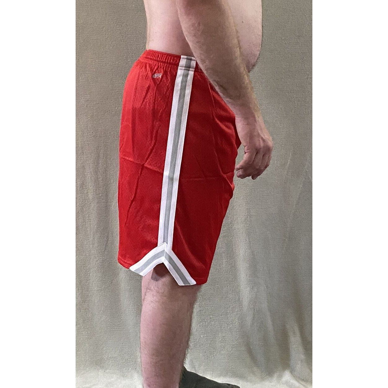 Soffe Men’s Medium Red Lacrosse Polyester Mesh Shorts