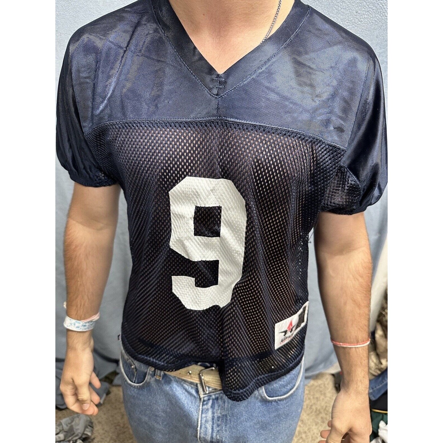 Youth Large/XL Alleson Athletics Navy Blue Football Jersey