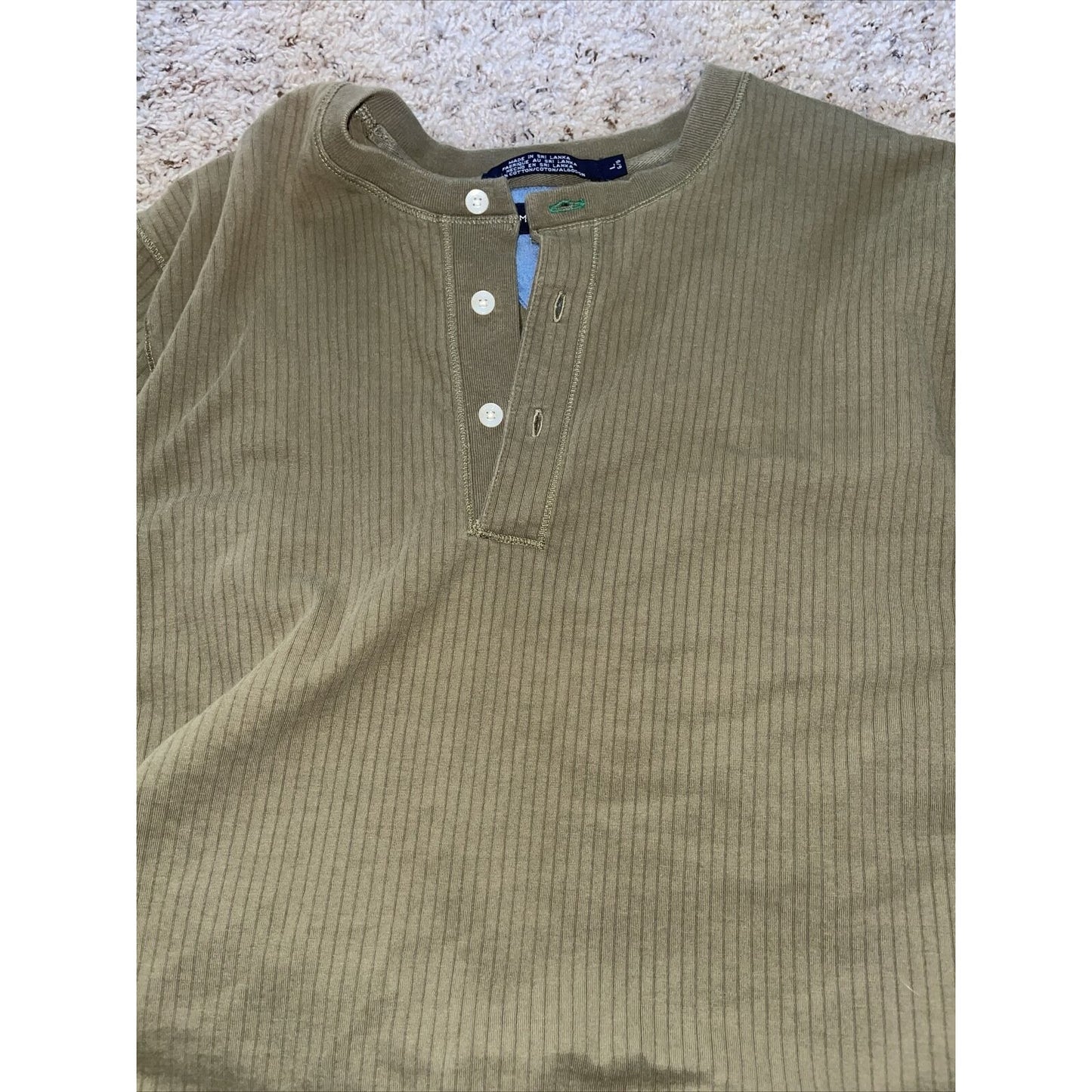 Tommy Hilfiger Men’s Olive Green Polo Shirt Short Sleeve Large
