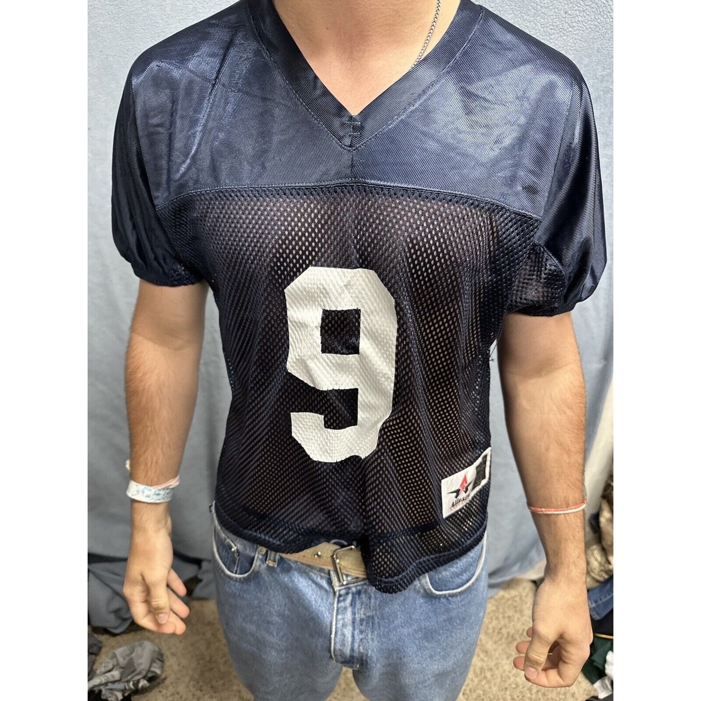 Youth Large/XL Alleson Athletics Navy Blue Football Jersey