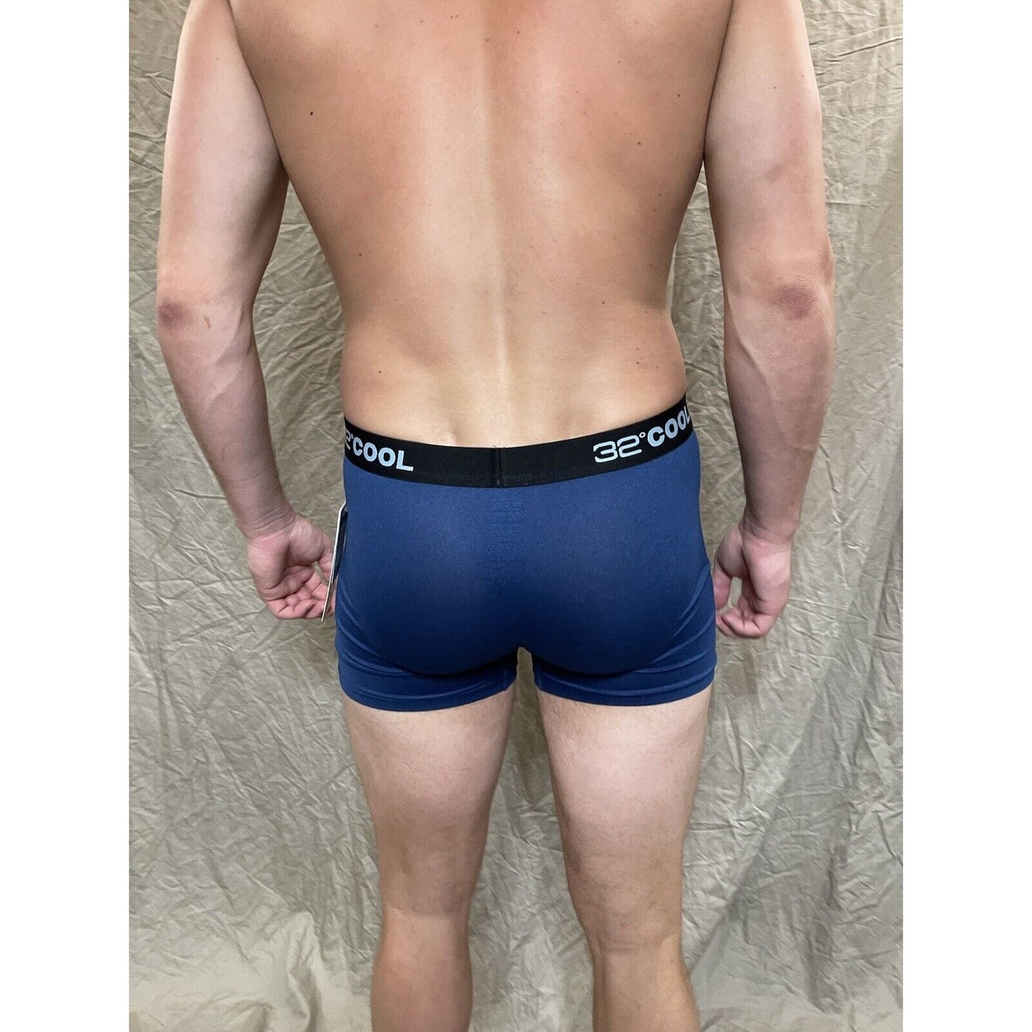 men's 32 degree cool ht royal blue 7% spandex boxer briefs Medium