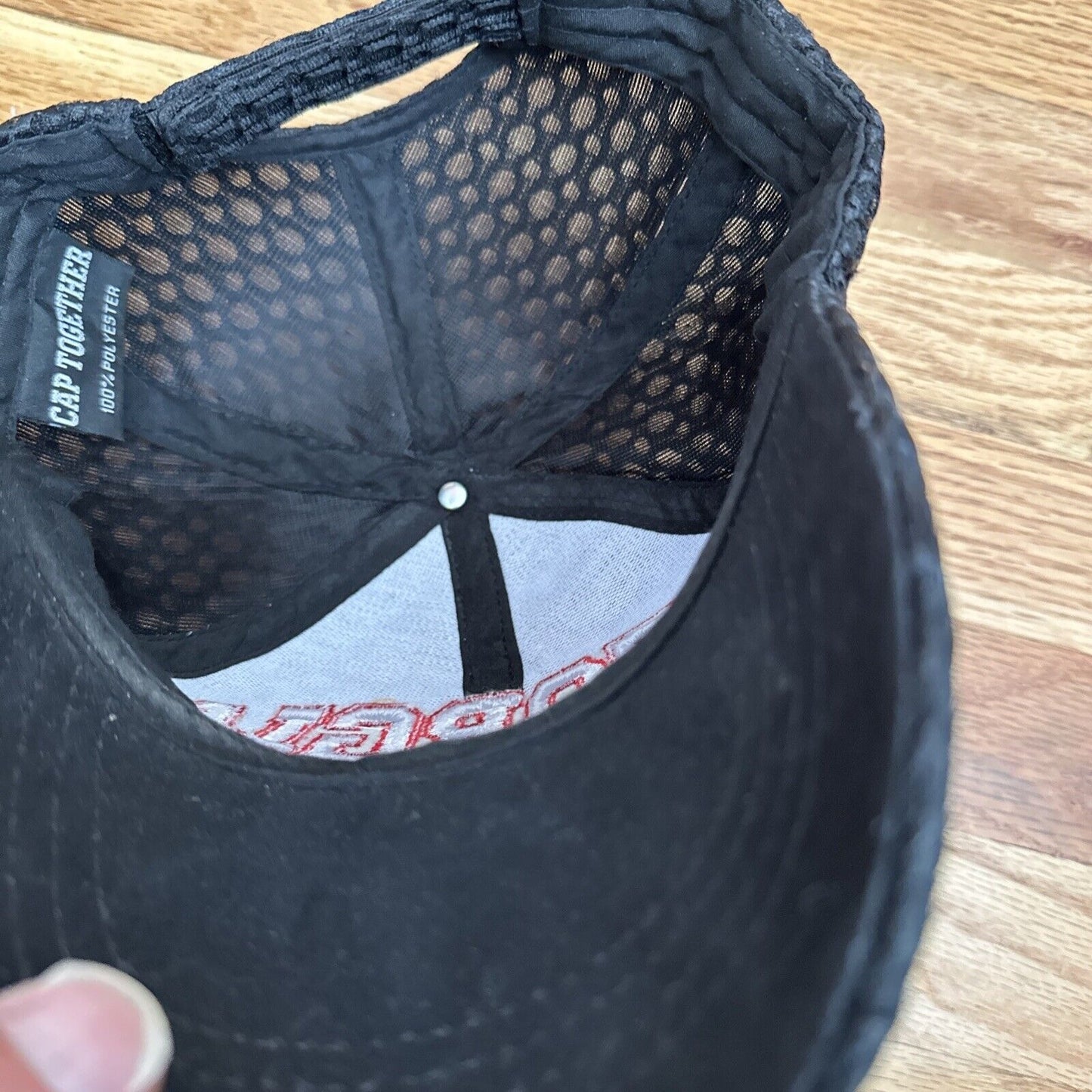 State of Georgia black baseball cap hat cap together