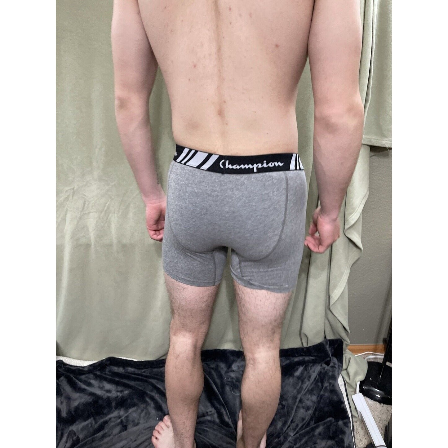 Champion Men's Boxer Briefs Everyday Underwear Size Medium Gray Brand New