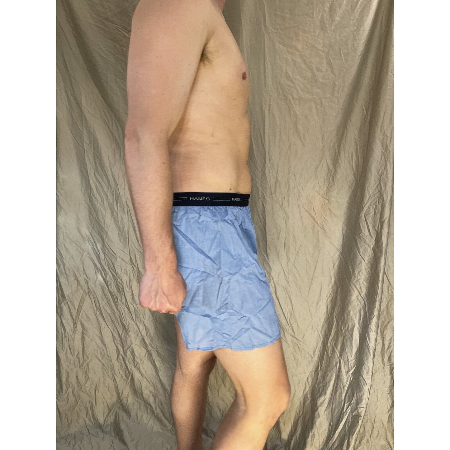 men's large hanes confort flex blue boxer shorts