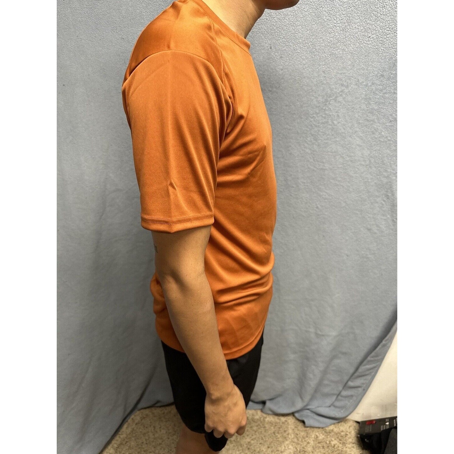 Men’s Small Badger Sport Burnt Orange Short Sleeve Tshirt Polyester