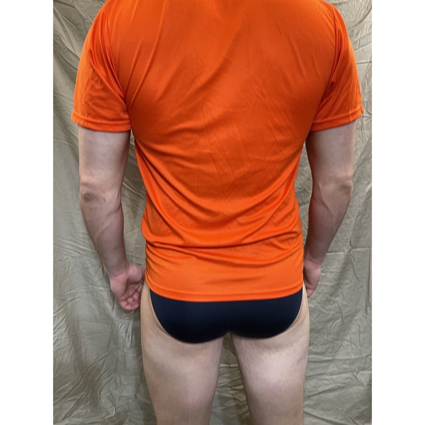 Men's augusta sportswear medium orange compression shirt