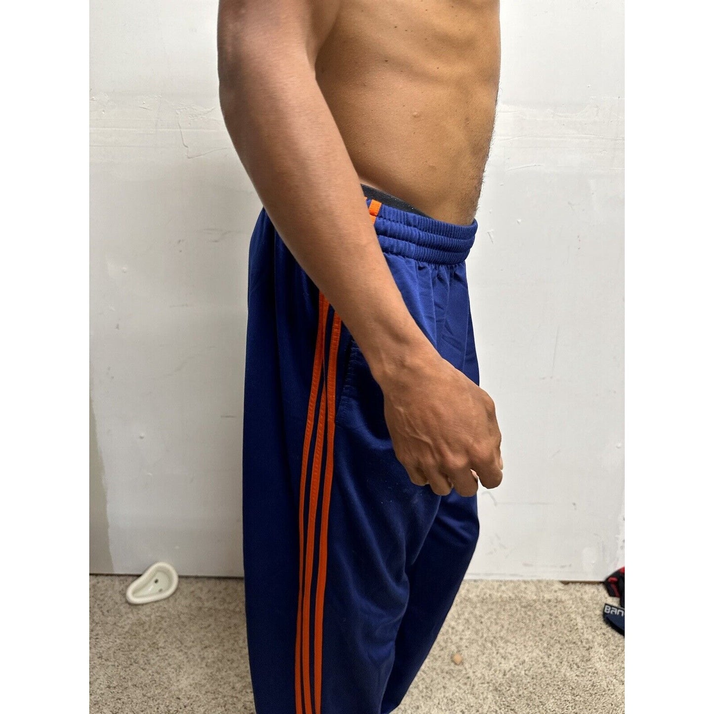 Men’s Blue Large Adidas With Pockets Athletic Pants