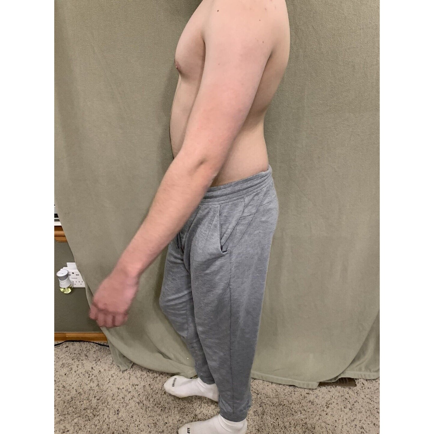 Athletic Works Mens Gray Sweatpants Size Medium pants trouser bottoms activewear