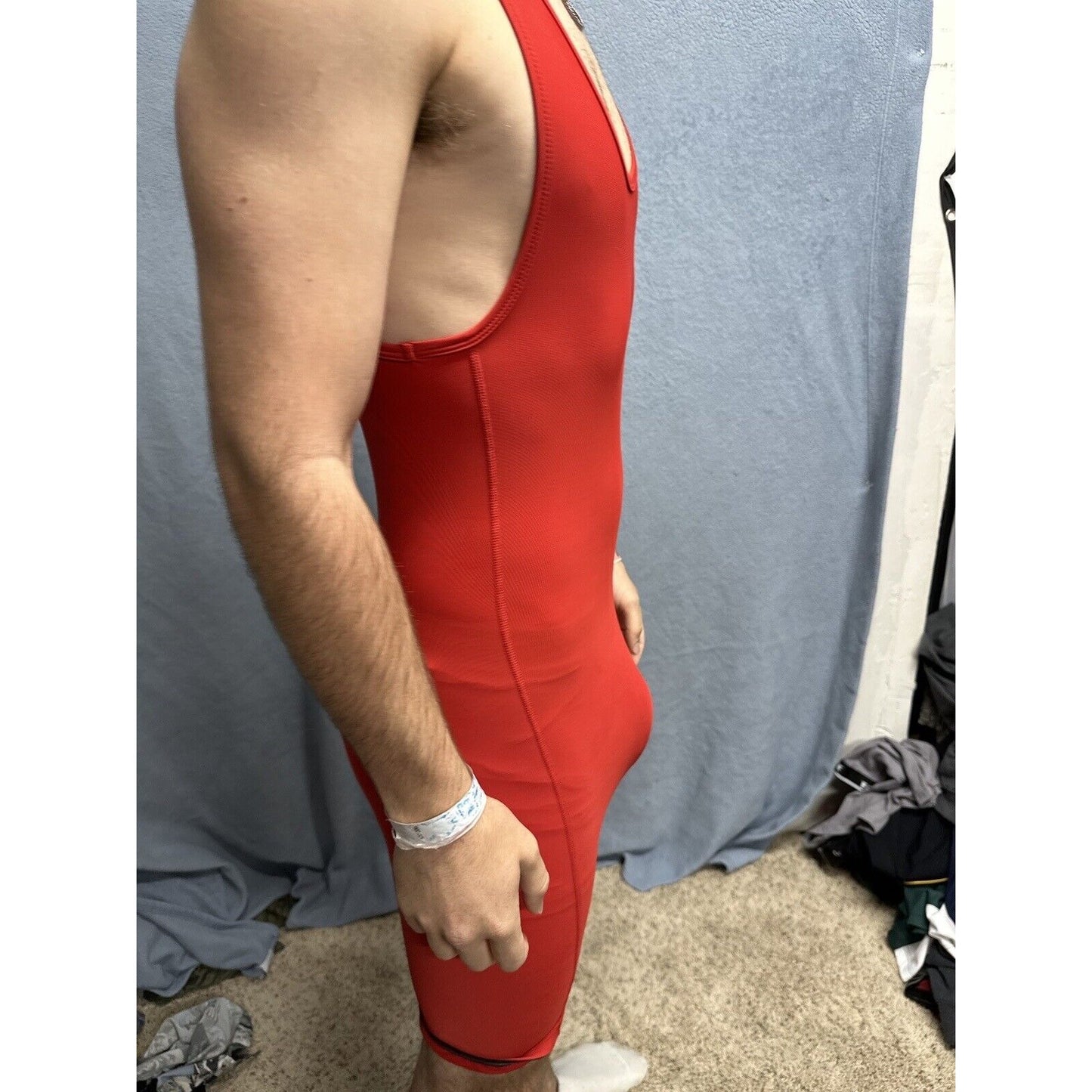 Men’s Red Alleson Athletics Large Red Wrestling Singlet