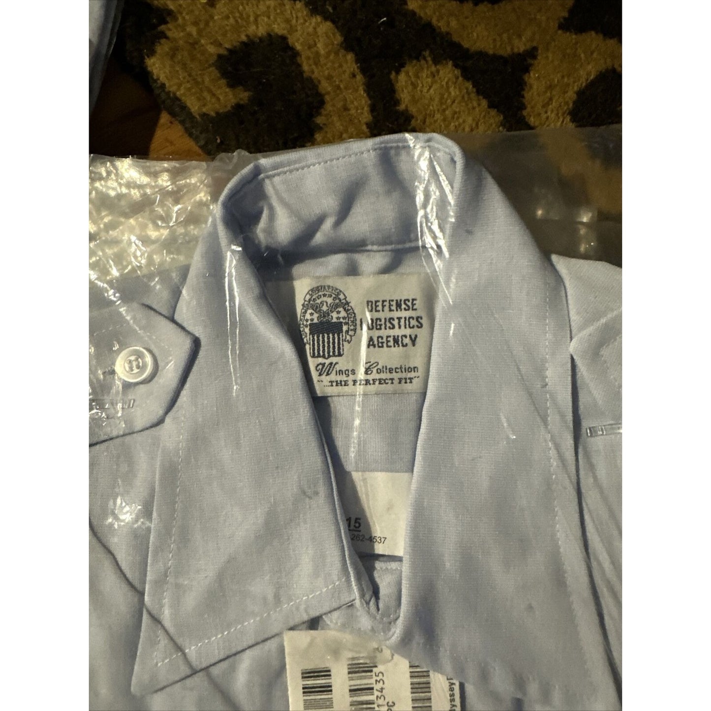 Men’s Dress Blues Shirt USSF USAF Coast Guard Uniform Short Sleeve Size 15