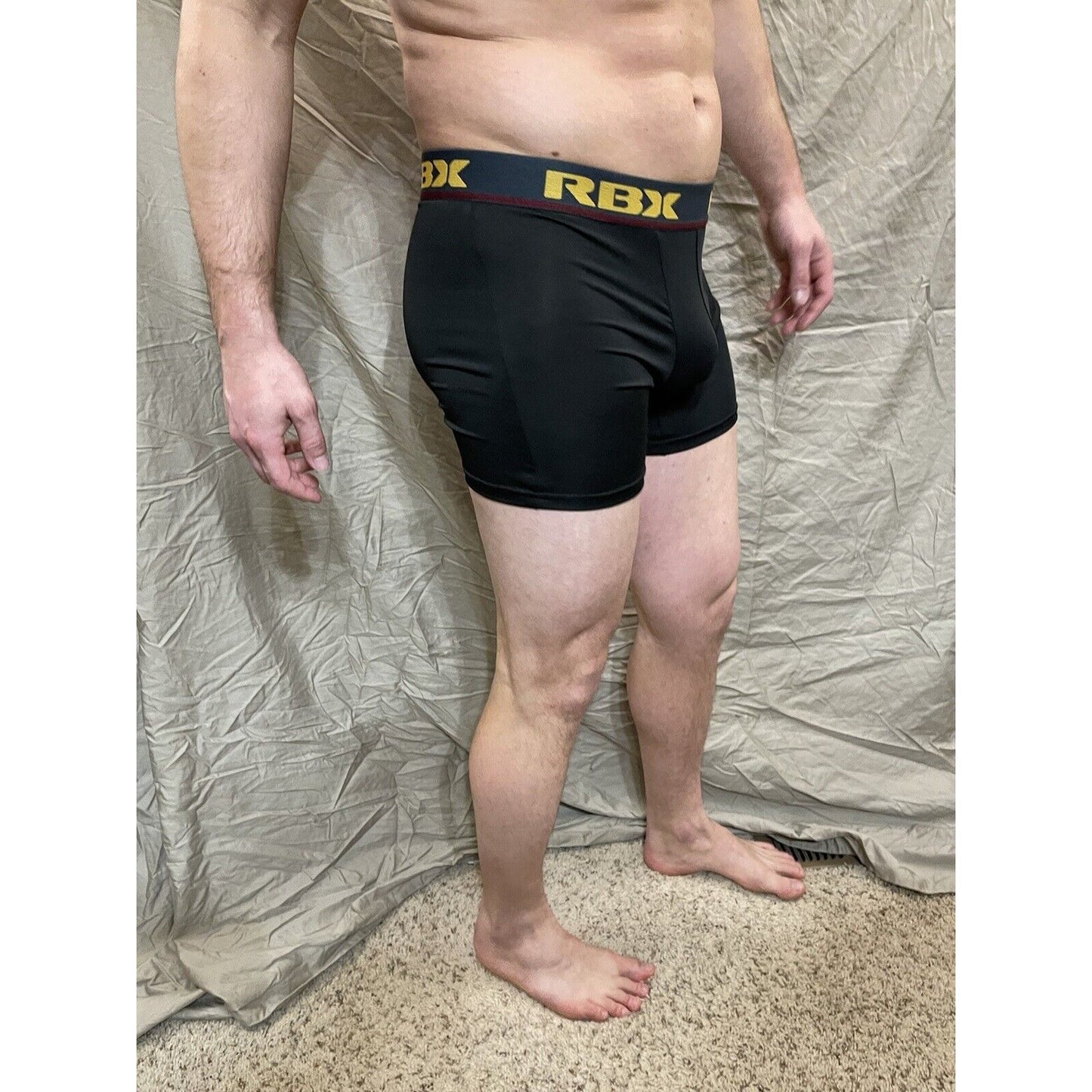 men's RBX Active black compression shorts medium