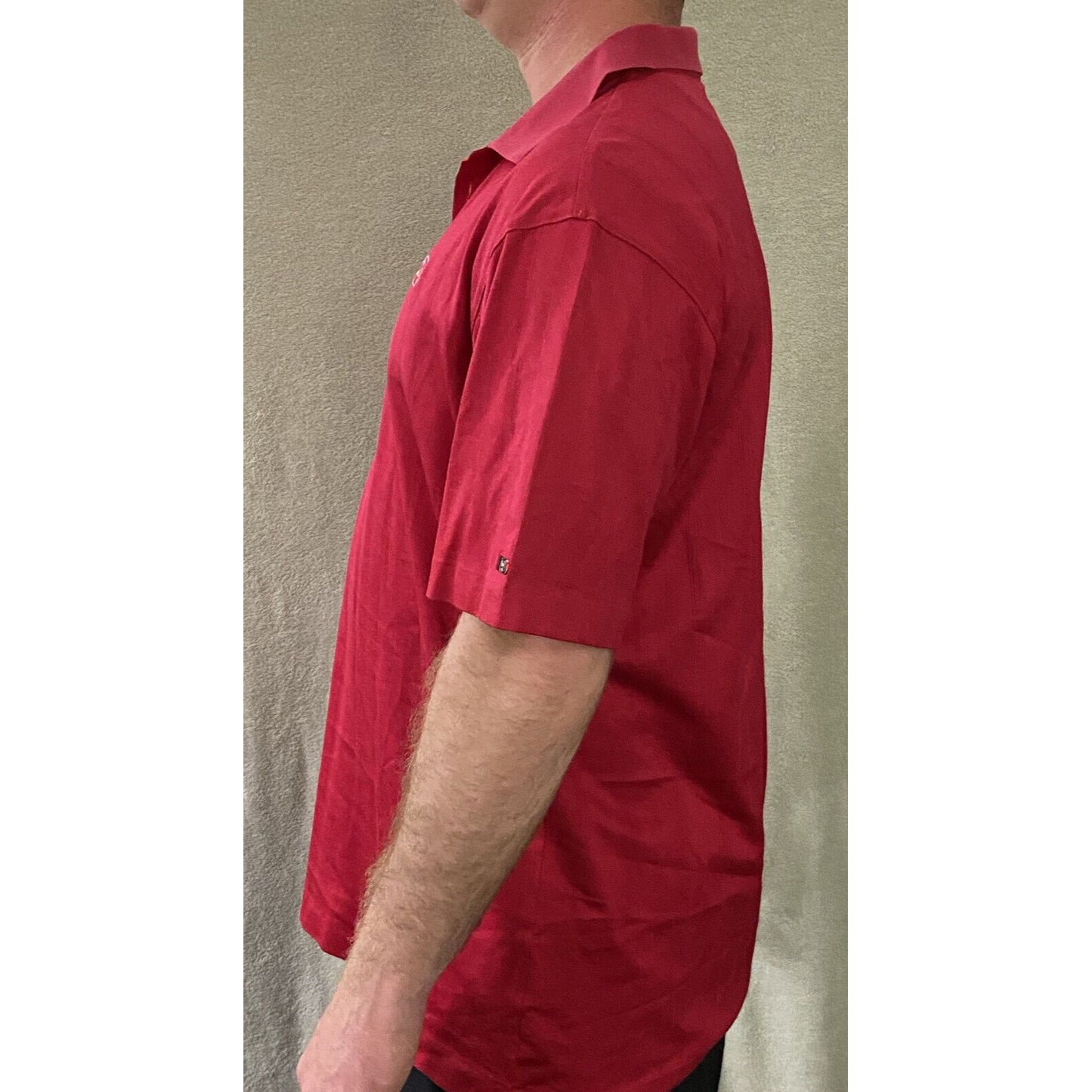 Nike Fit-Dry Tiger Woods Collection Men’s Large Red Horse Logo Golf Polo Shirt
