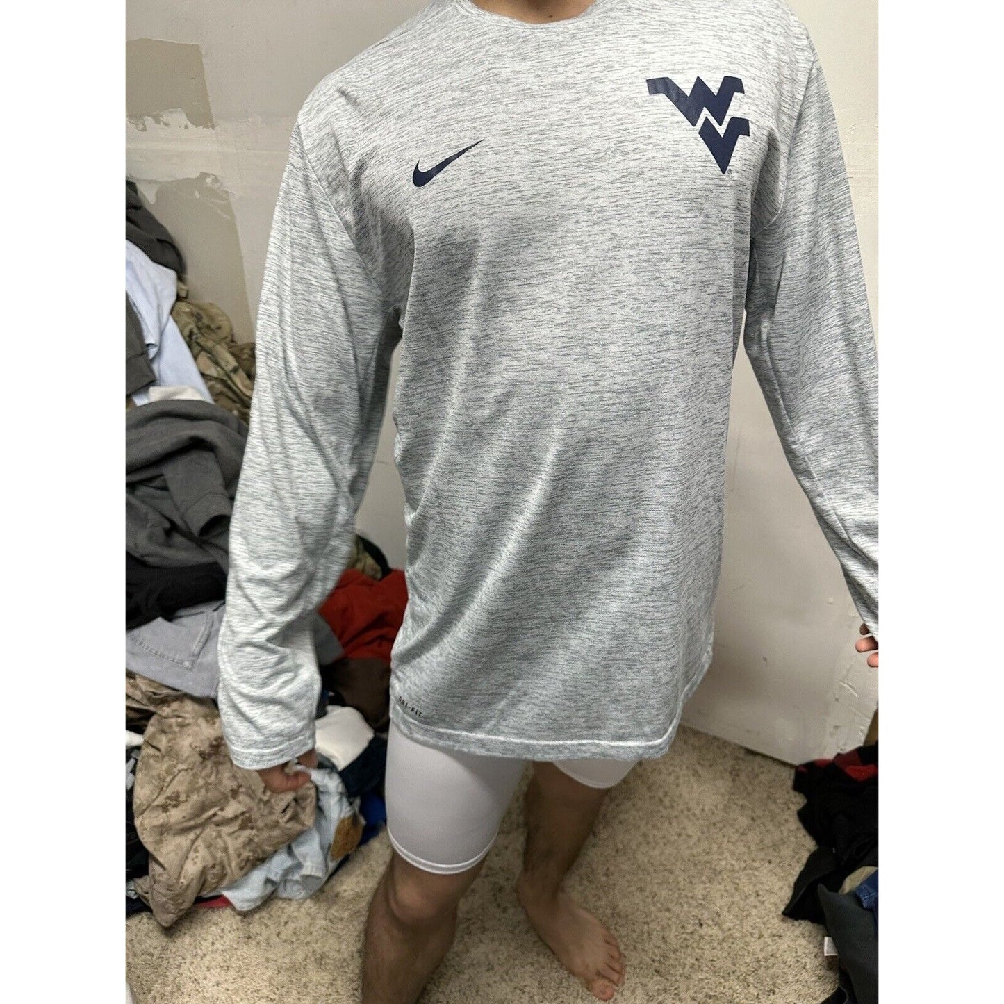 Men’s West Virginia Long Sleeve XL Nike Dri-fit Long Sleeve Pullover Shirt