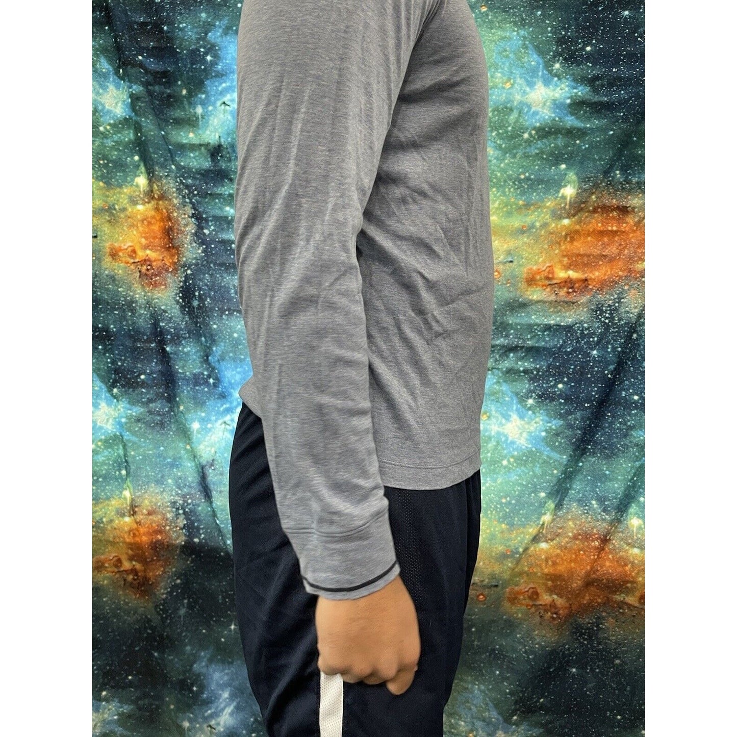 Men’s Banana Republic Medium light blue 1/4 zip long sleeve pullover