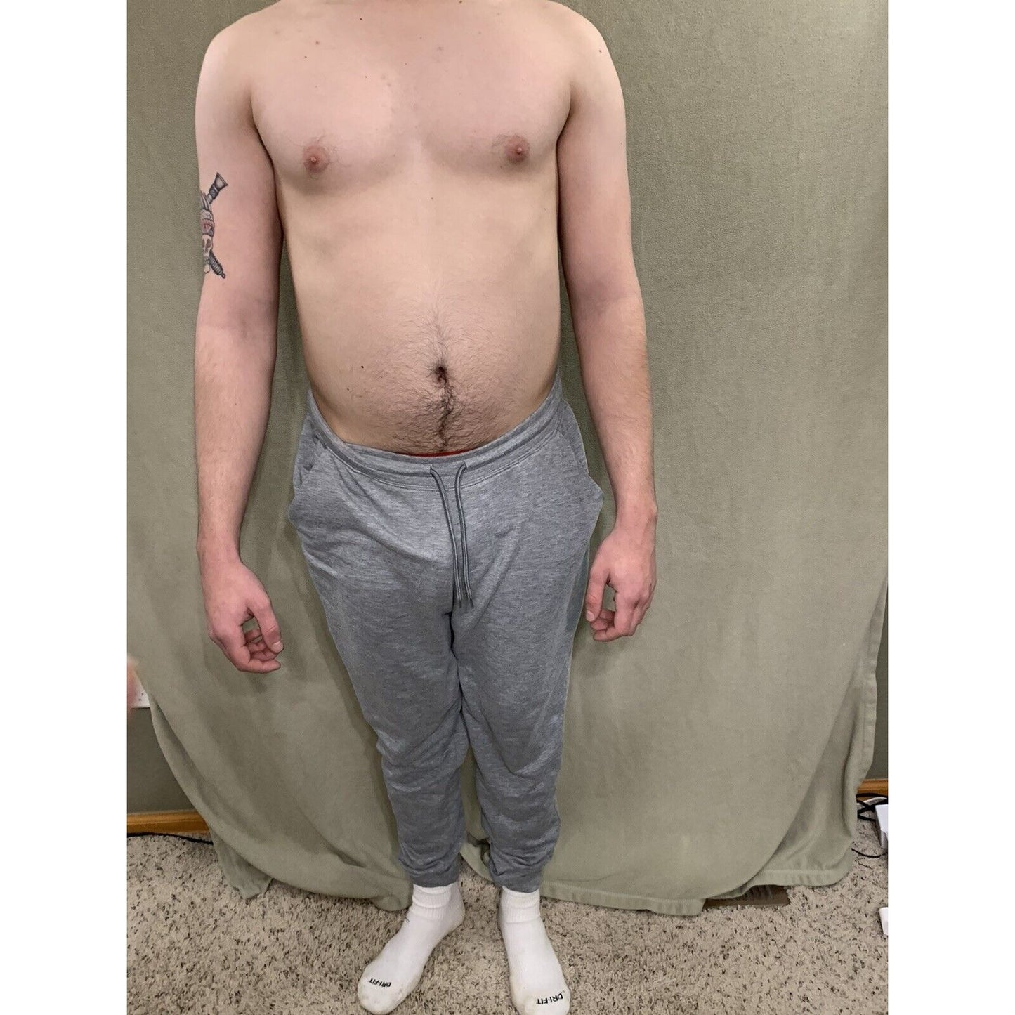 Athletic Works Mens Gray Sweatpants Size Medium pants trouser bottoms activewear