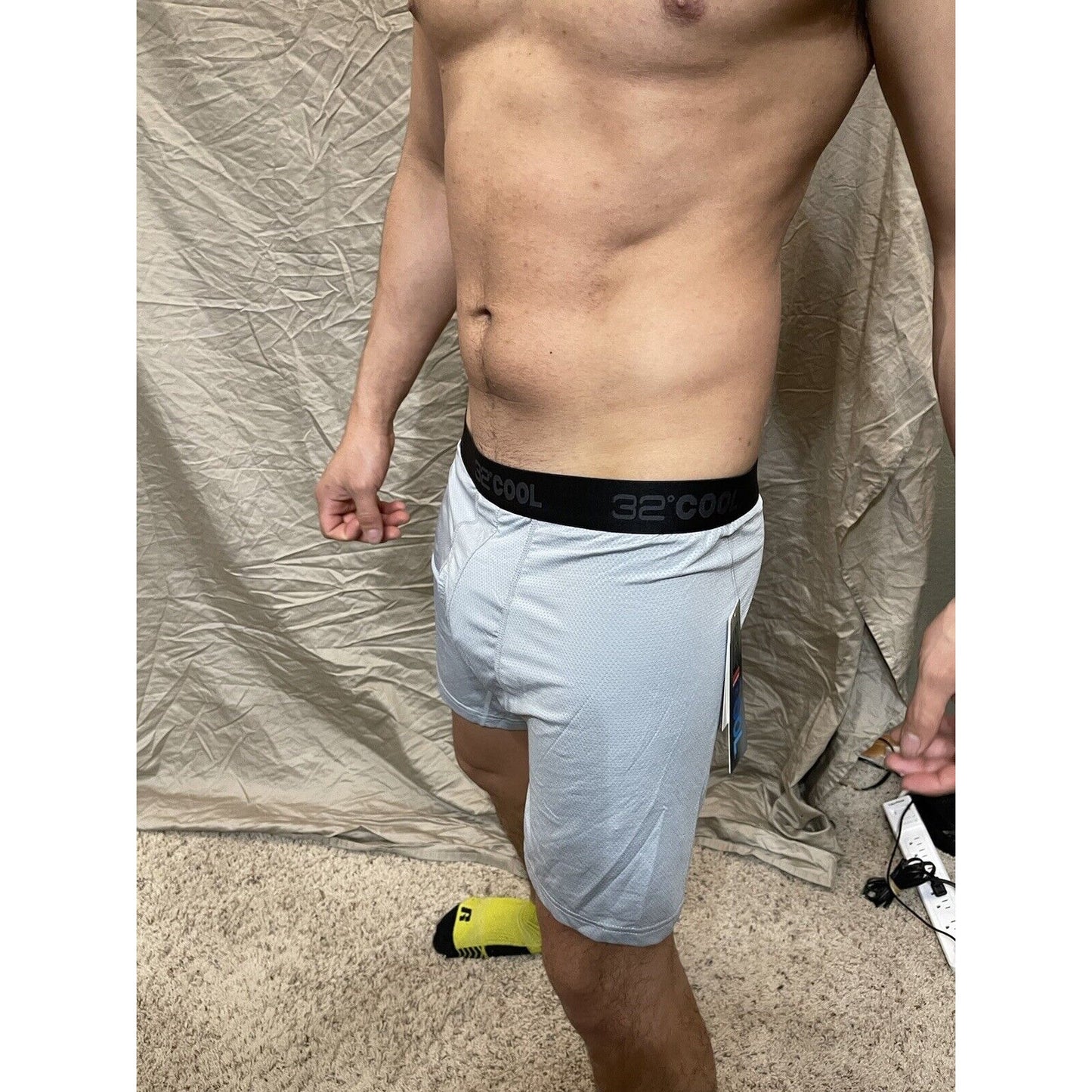 men's 32 degrees cool Small icy grey boxer brief