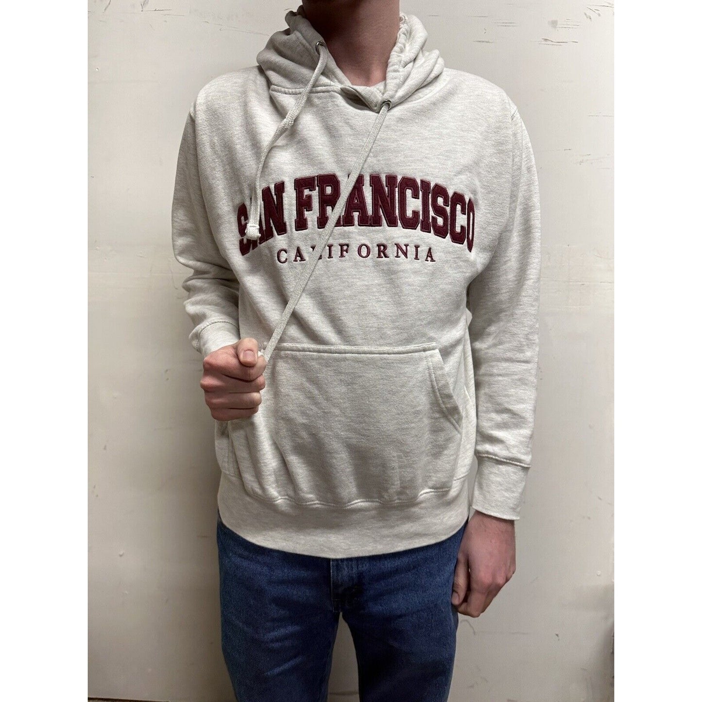 men’s city wear SF san francisco california hoodie white