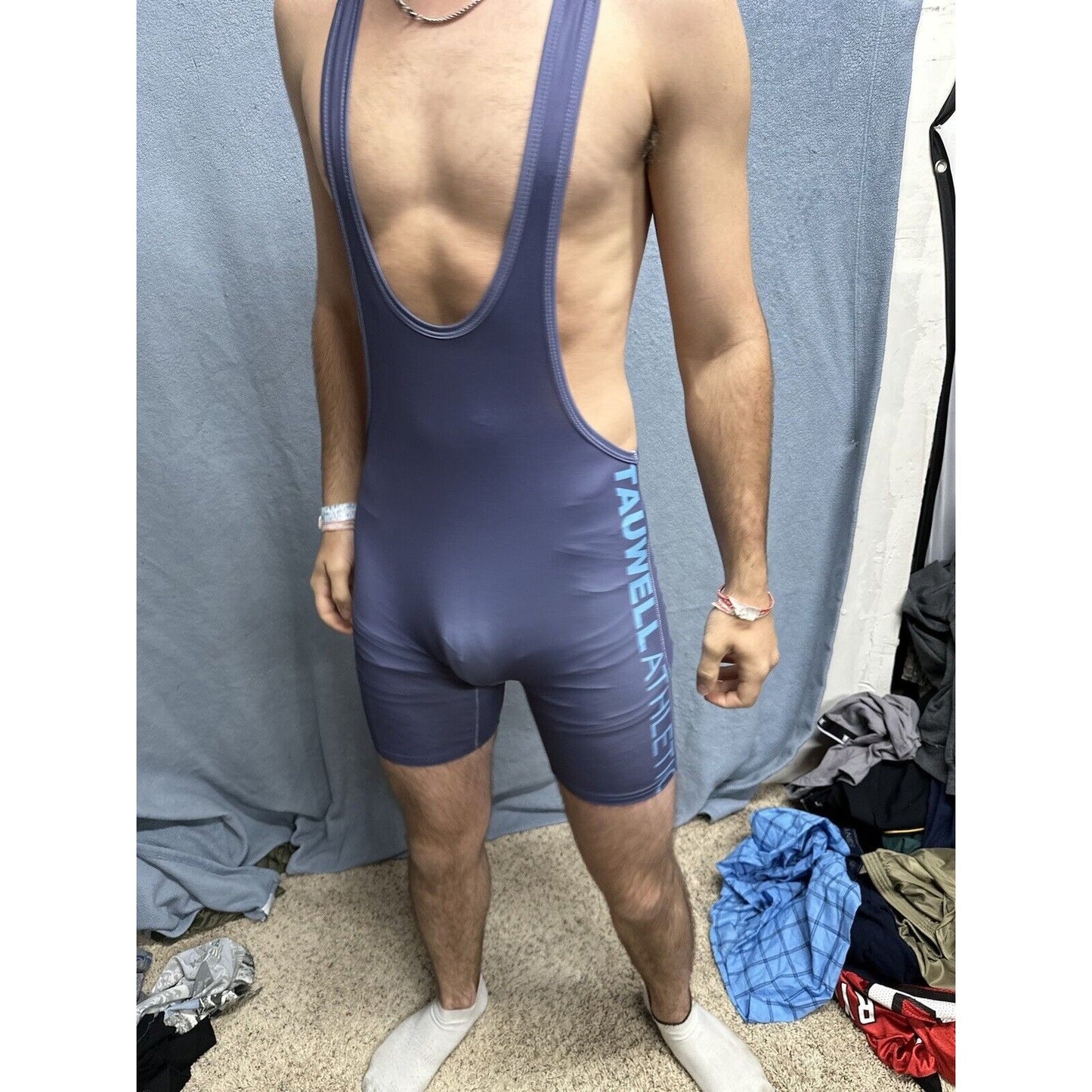 Men’s Tauwell Athletics Gray Wrestling Singlet