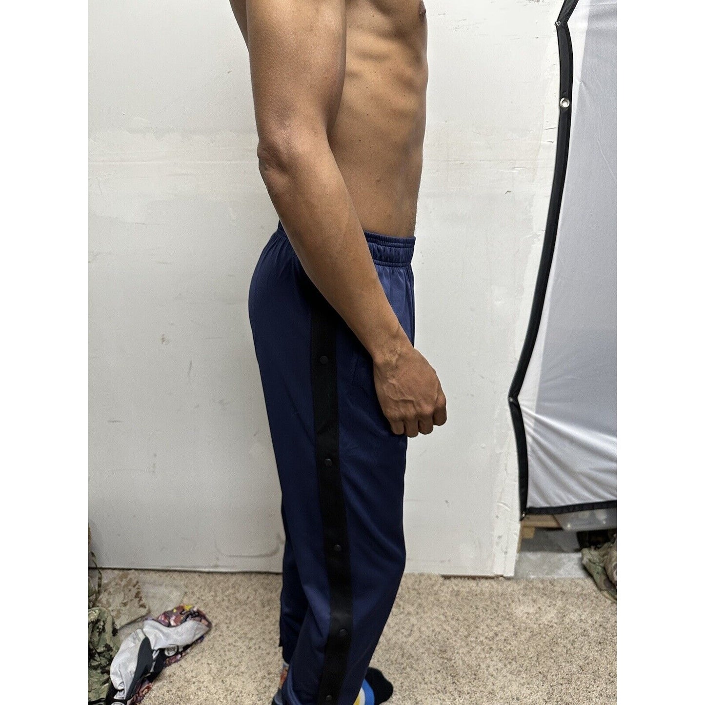 baleaf mens pants Snap Sides Track/basketball small blue