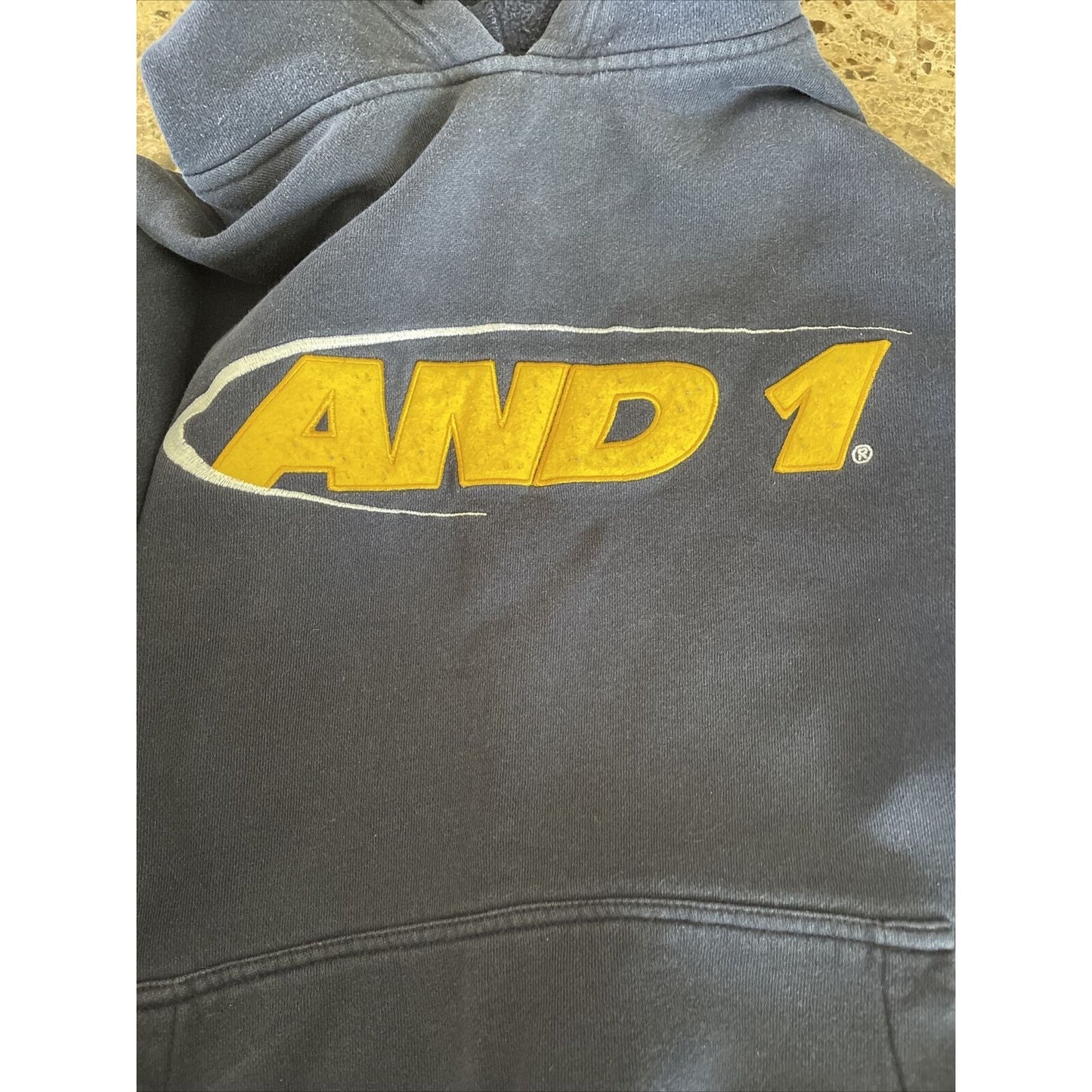 Men's AND1 XL blue pullover hoodie sweatshirt