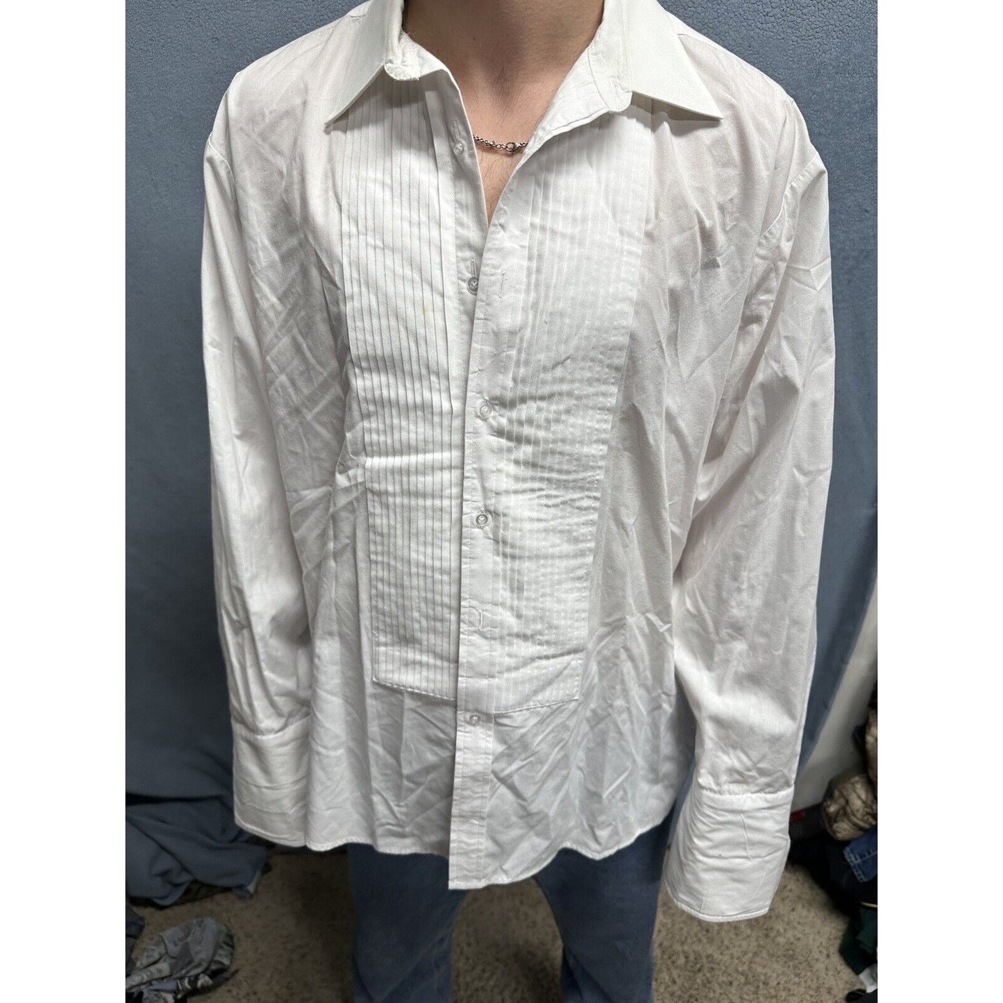 Air Force White Mess Dress Aetna Shirt 17 / 35 Long Sleeve Uniform