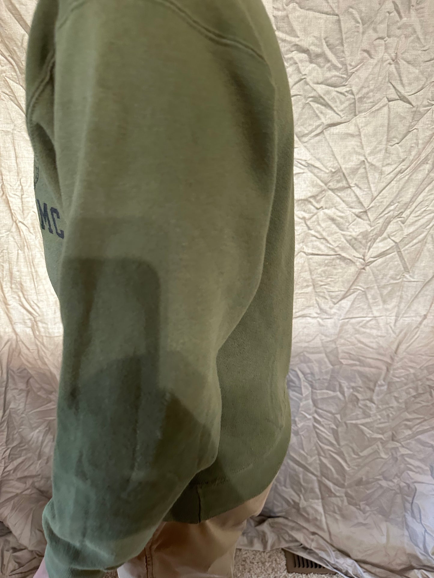 Men’s usmc marine corps soffe green pullover sweater athletic size small