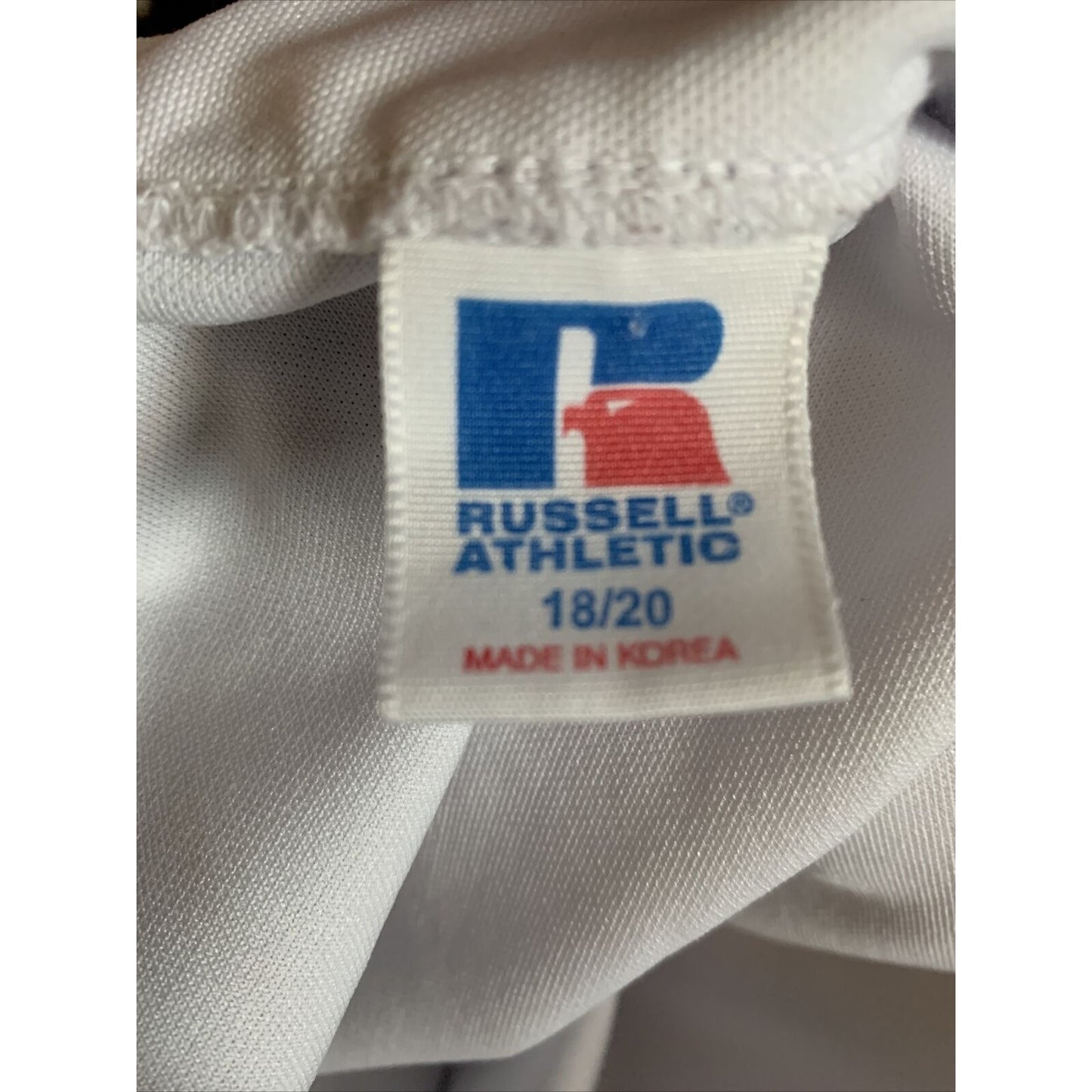 Russell Athletic Seattle Mariners Scripted Boys White 90's Baseball Jersey 18/20