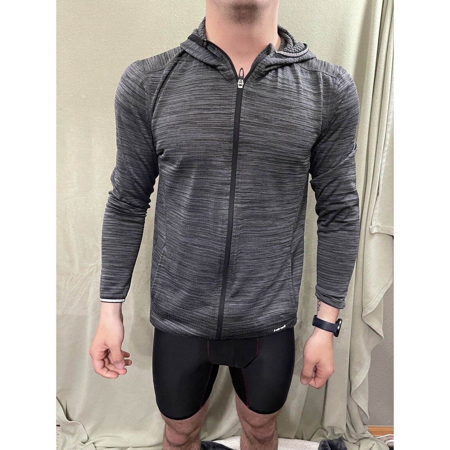 Men’s Gray Medium Hind Running Jacket / Hoodie 5% Spandex