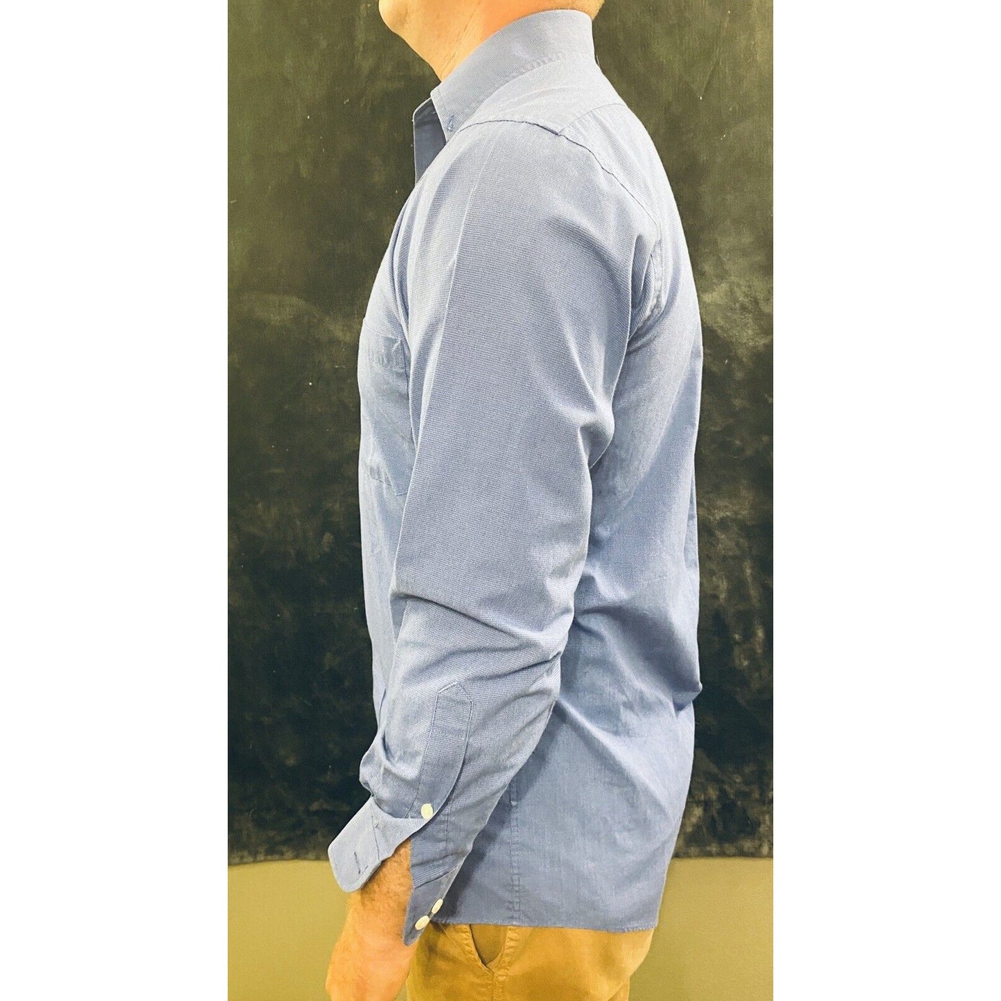 CHAPS Men’s Blue Long Sleeves Button-up Dress Shirt Small 14 1/2 32/33