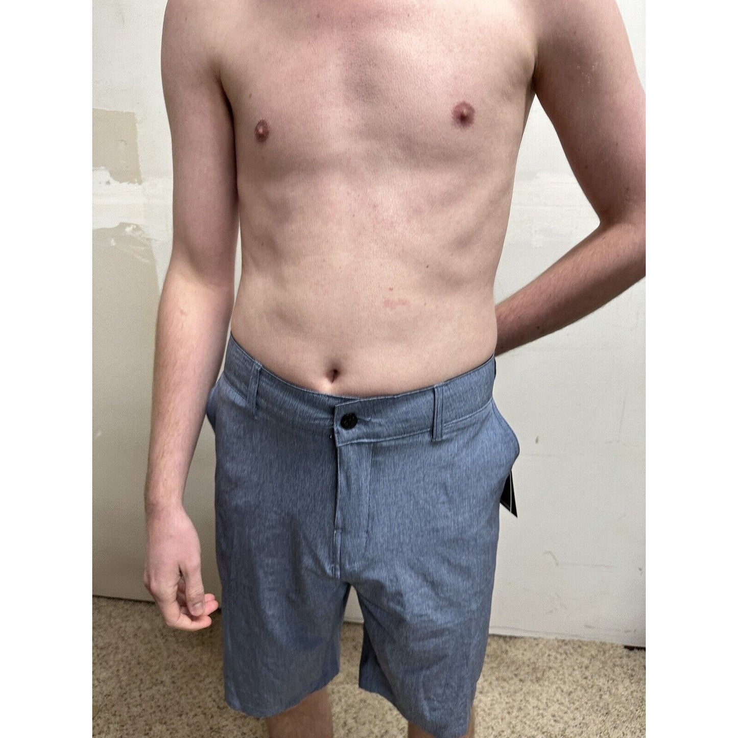 men’s trunks multi-functional size 36 gray blue shorts