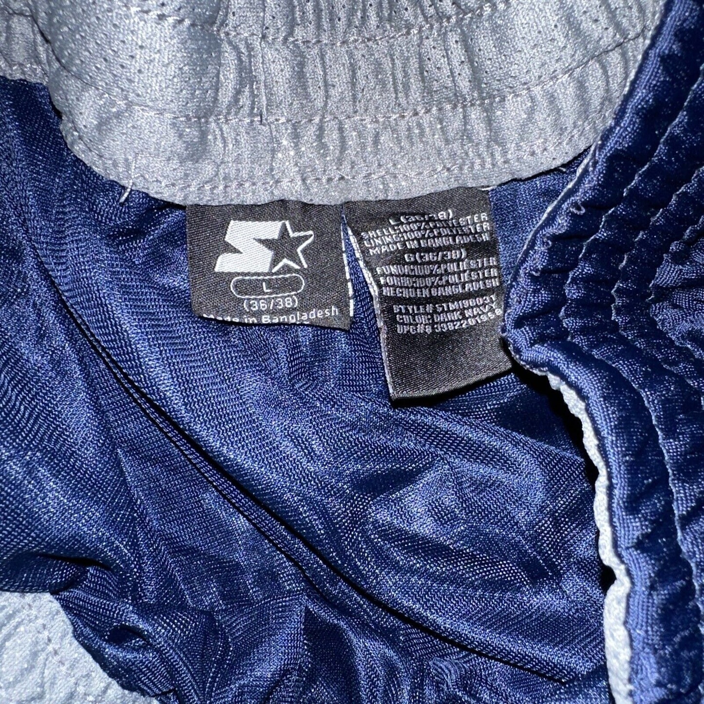 Men’s Dark Blue Starter Large Athletic Shorts With Pockets