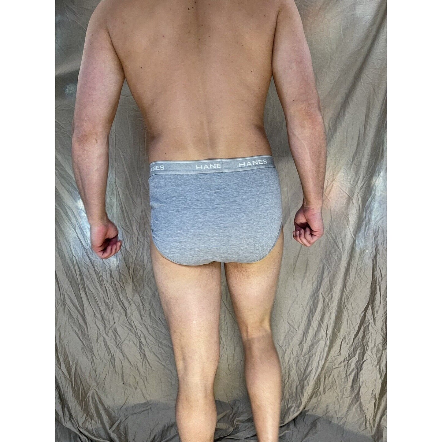men's hanes Gray briefs large comfort cool