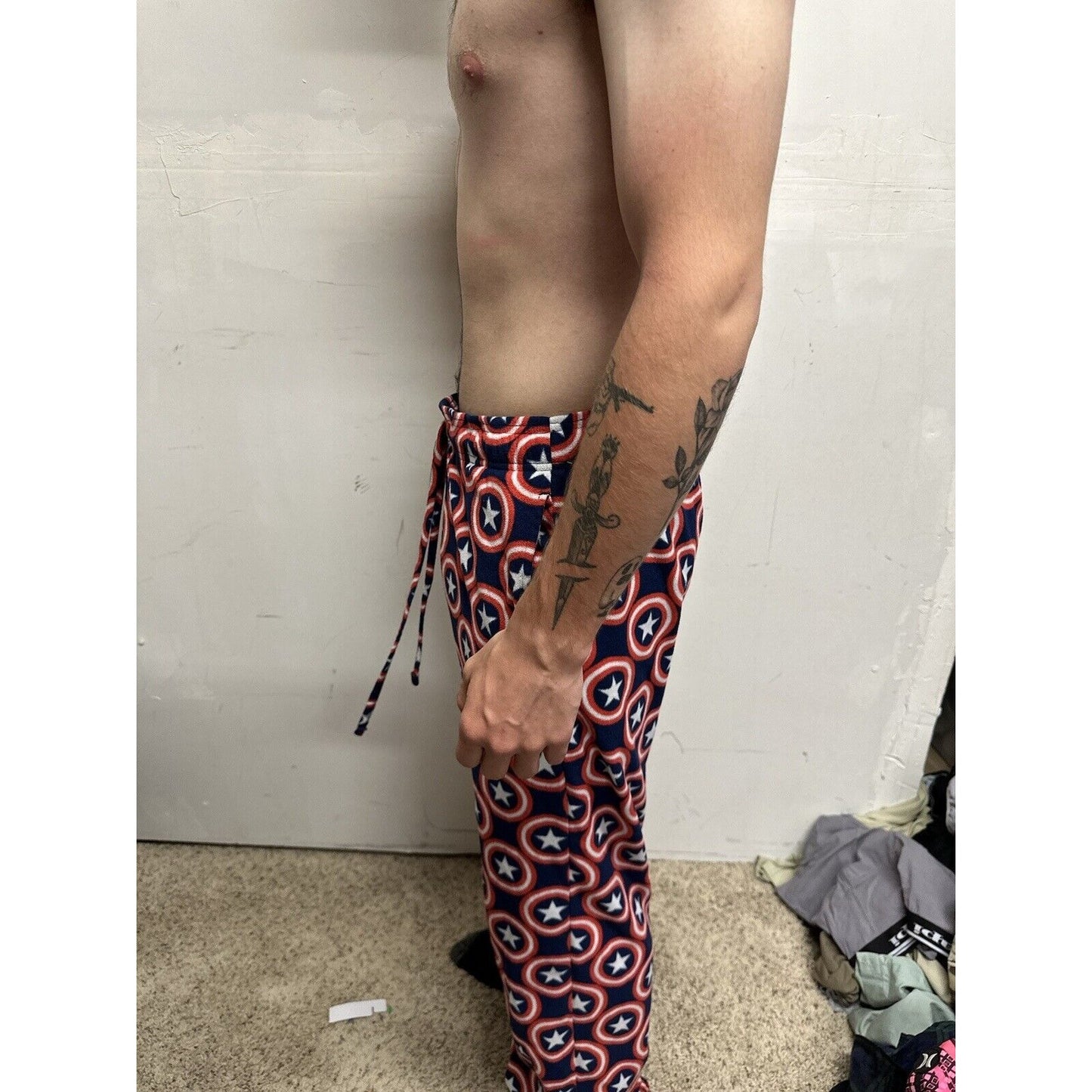 Men’s Marvel Captain America xL Flannel Lounge Wear Pajama Pants