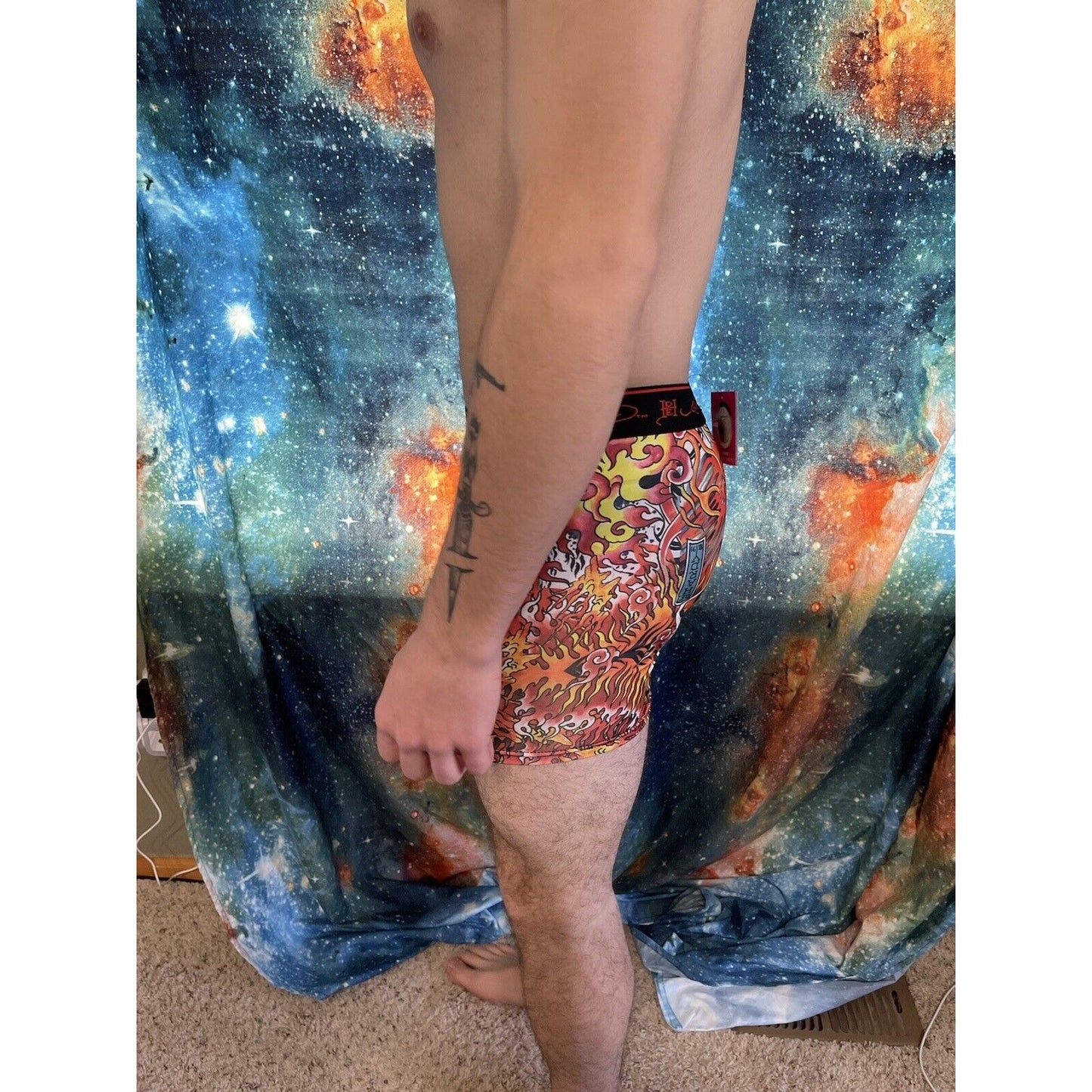 men's ed hardy compression shorts small flames New And Unworn