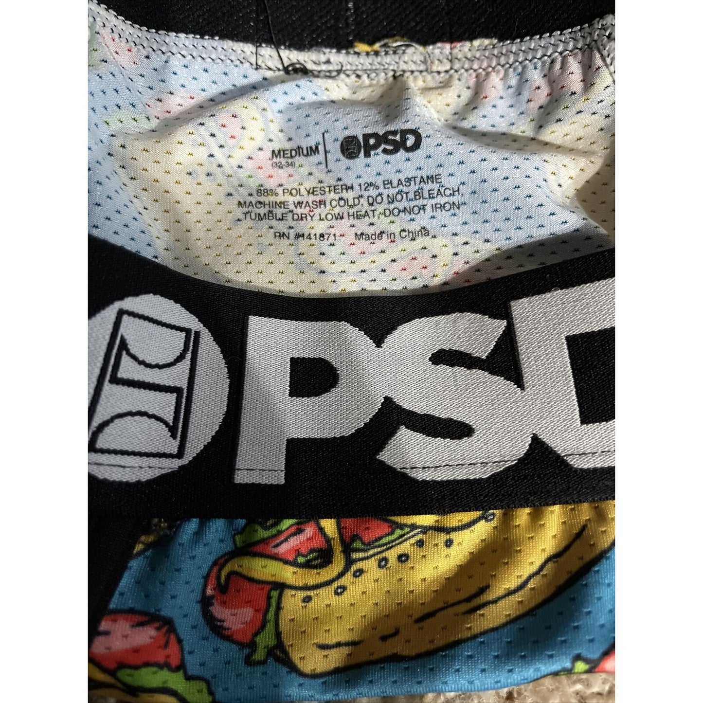 PSD Men's Size Medium Hot Dog Boxer Brief Underwear New