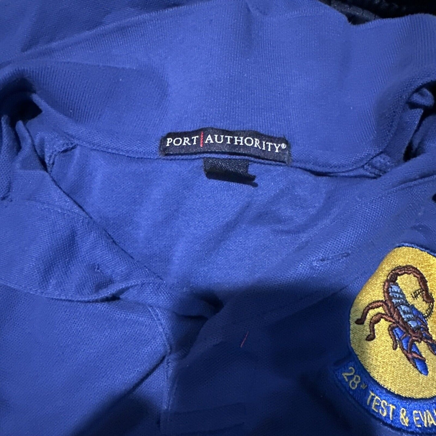 Men’s Blue Port Authority Small Polo Shirt 28th Test And Evaluation Squadron AF