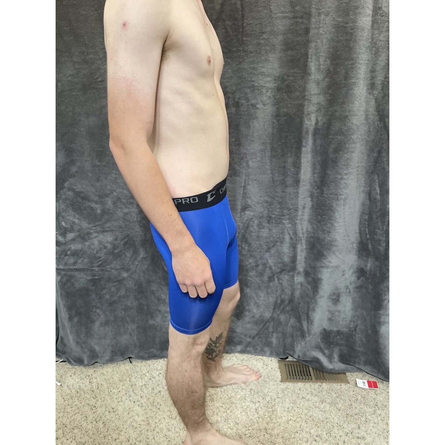 youth boys Royal blue champro performance compression shorts youth large