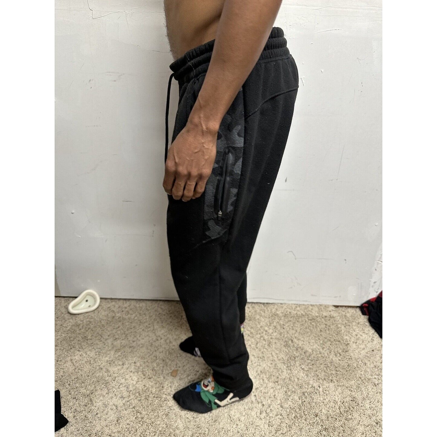 Men’s RBX Black Large With Camo Sweat Pants With Pockets