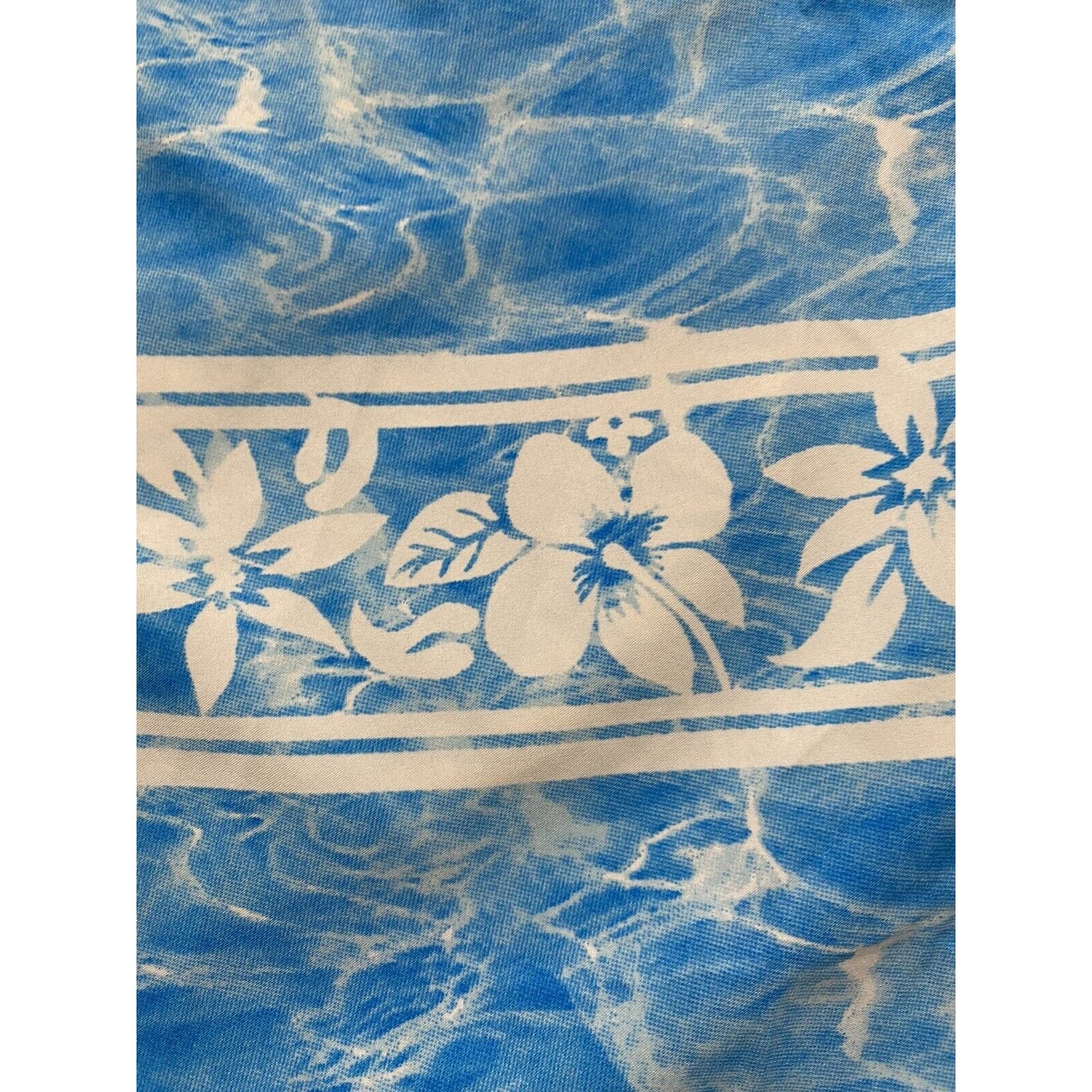 ARIZONA Jean Co. Hawaiian Shirt Aloha Large Sky Blue Floral Band Short Sleeves L