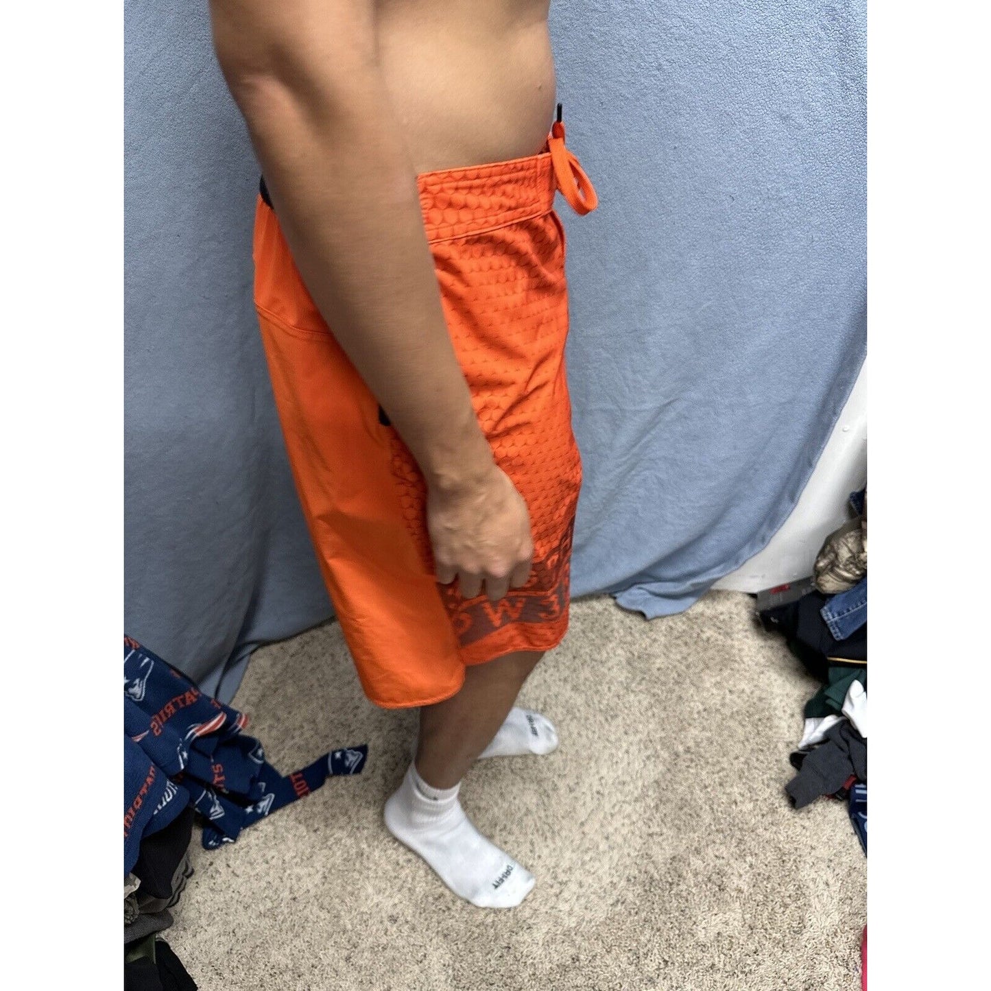 Men’s Orange Reebok Large Movement Zones Trunks Board Shorts