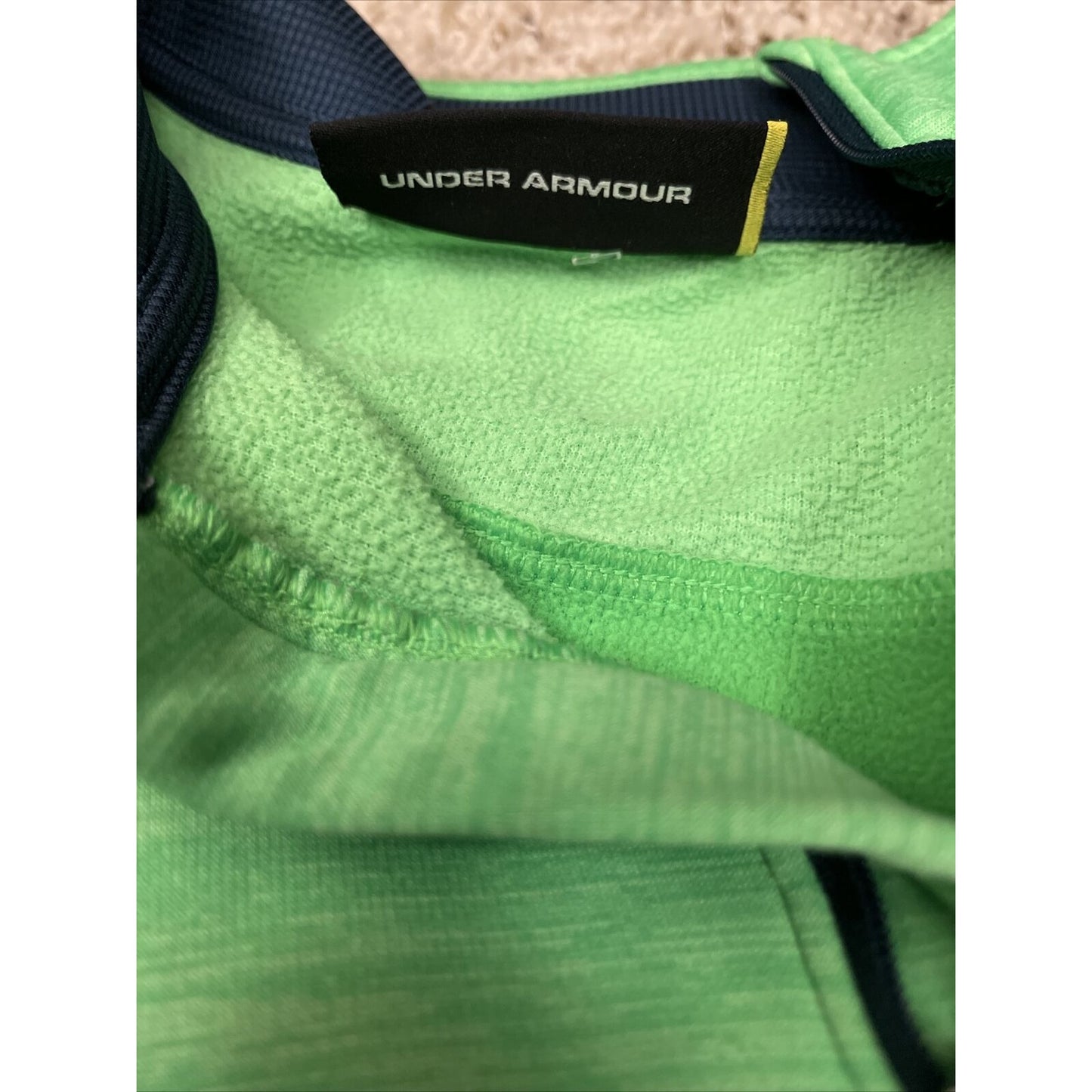Under Armour Lime Green Lightweight Fleece Jacket Men’s Small
