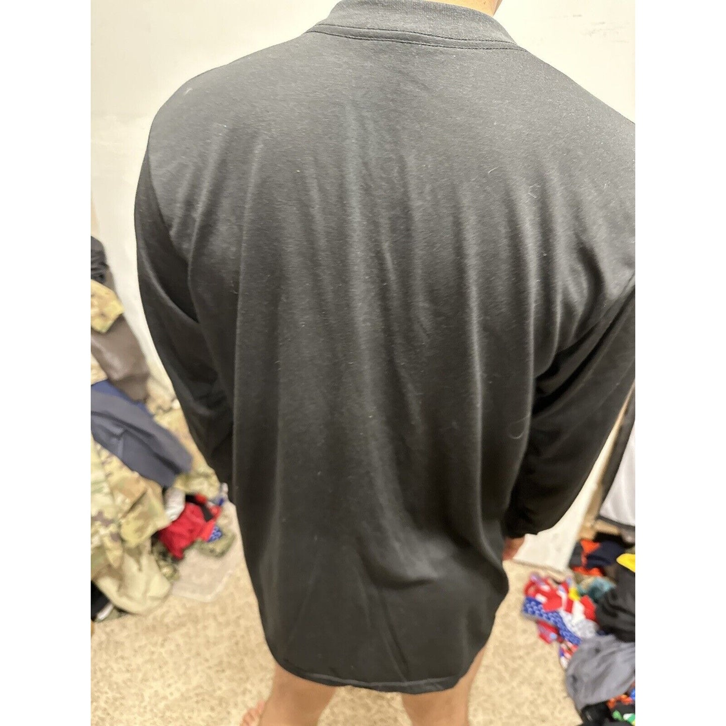 Men’s Black Medium Army Long Sleeve Apfu Fitness Uniform