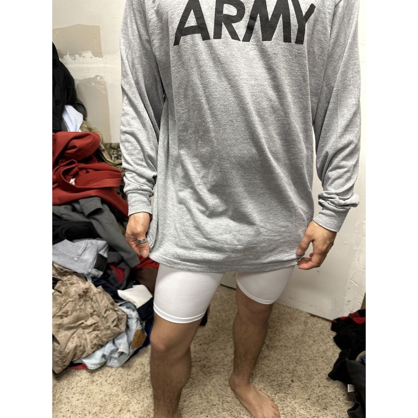 Men’s Long Sleeve Army Soffe Dri Release XL Pt Uniform Shirt Long Sleeves