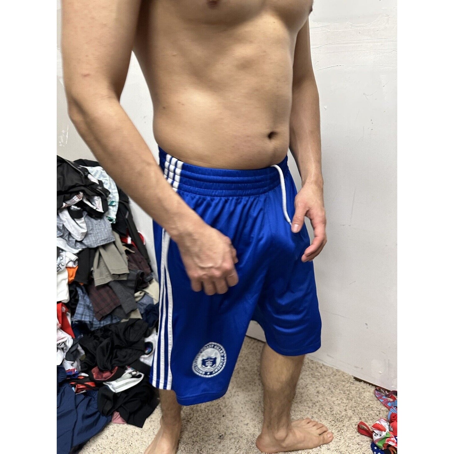 Men’s Blue Adidas Medium United States Coast Guard Academy Athletic Shorts