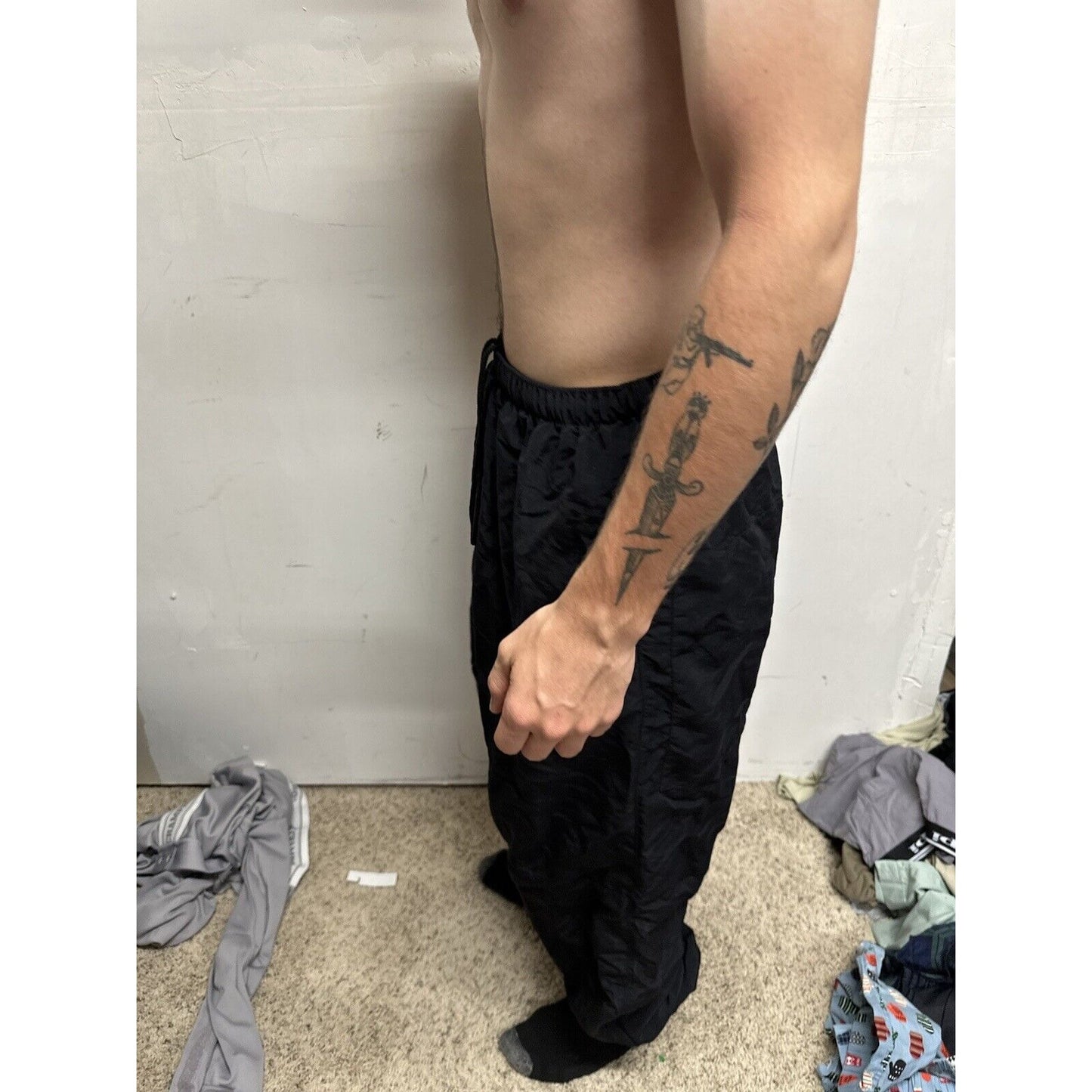Men’s Army Pants - No Logo - XL Long Black Pt Uniform Bottoms PFU