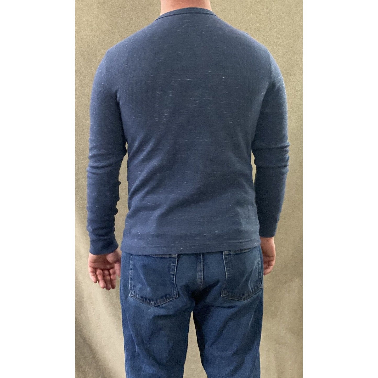 Sonoma Men’s Medium Midnight Blue Cotton-Blend Long Sleeves Pullover Sweater